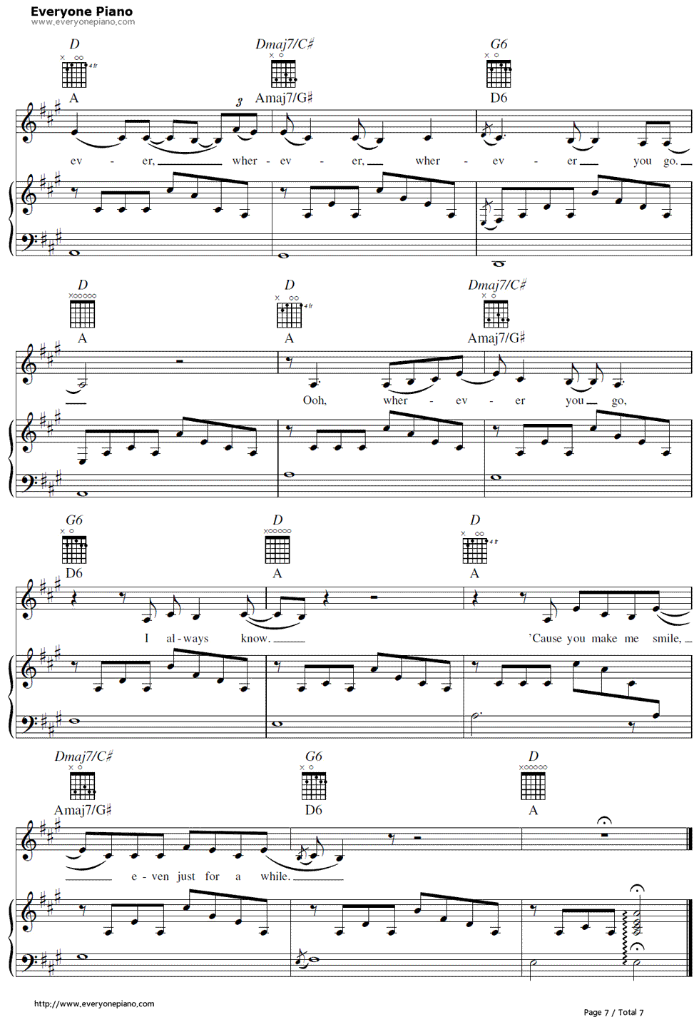 Bubbly 钢琴谱-Colbie Caillat7