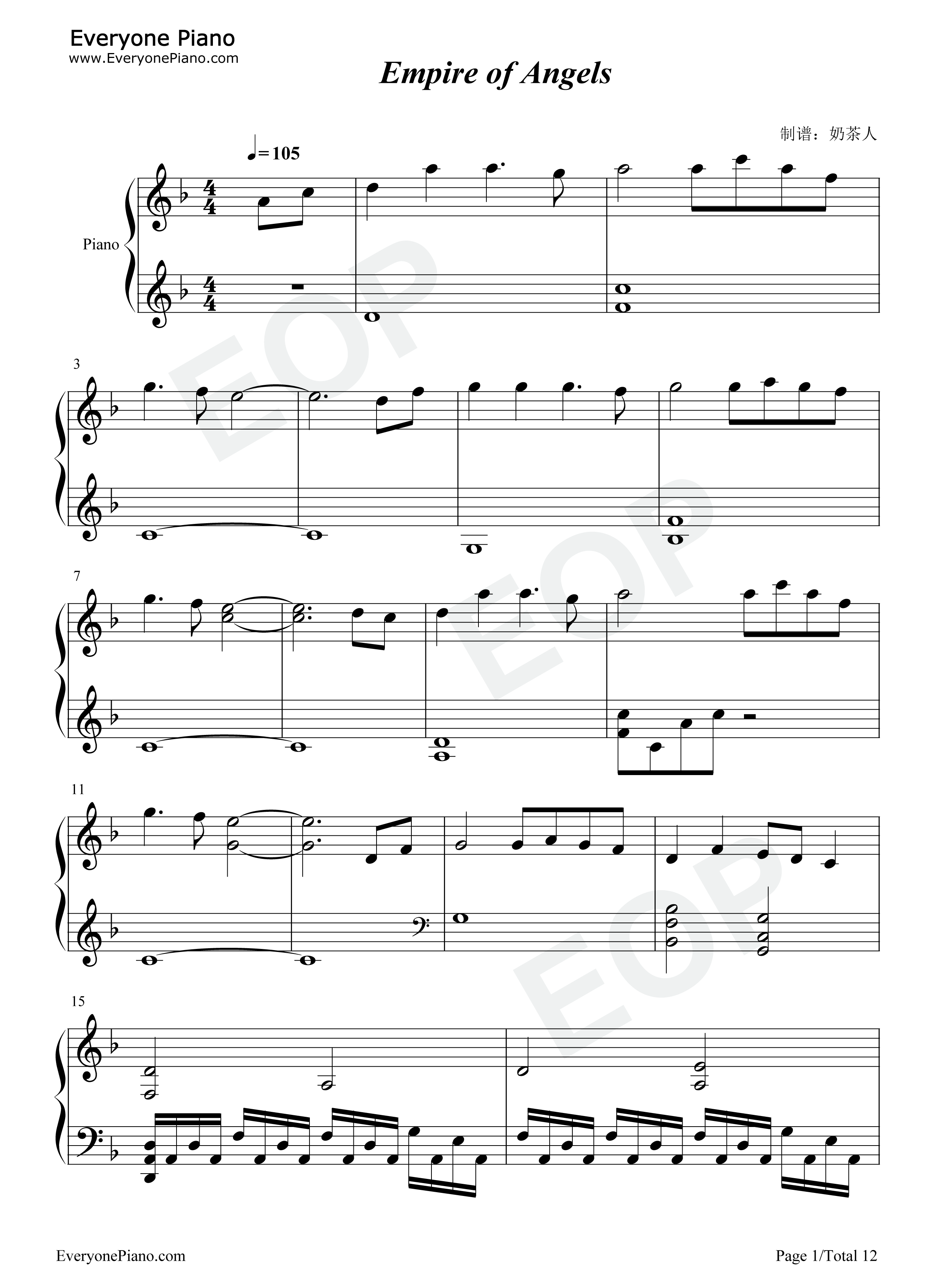 Empire of Angels钢琴谱-Thomas Bergersen1