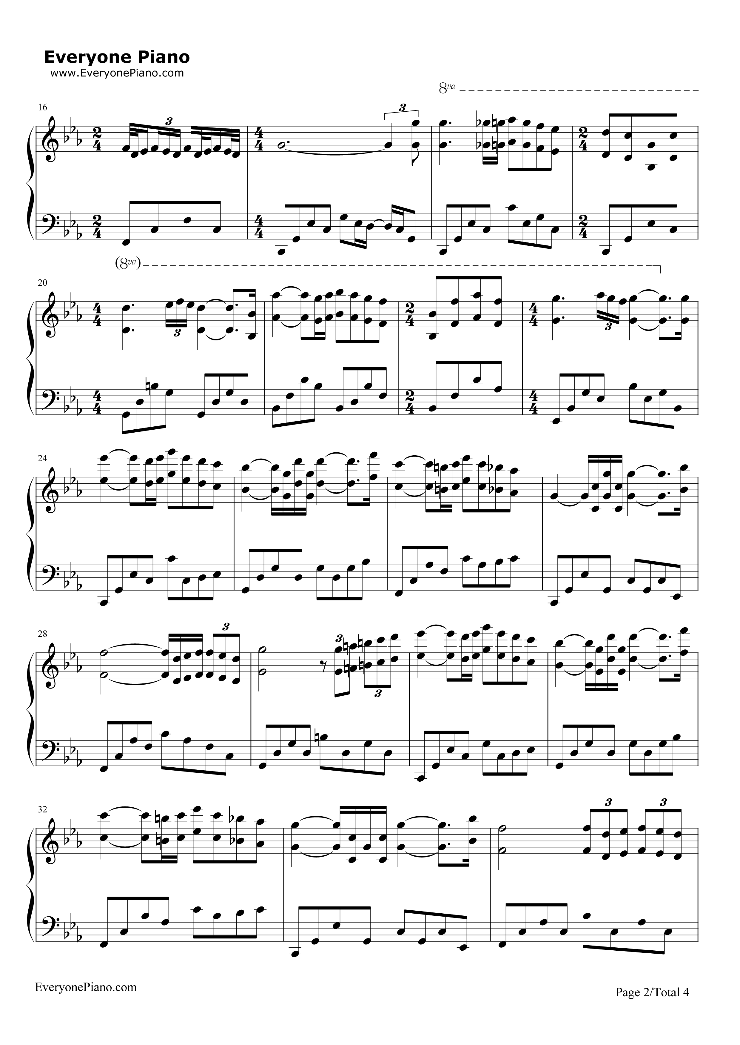 爱的协奏曲钢琴谱-理查德.克莱德曼2