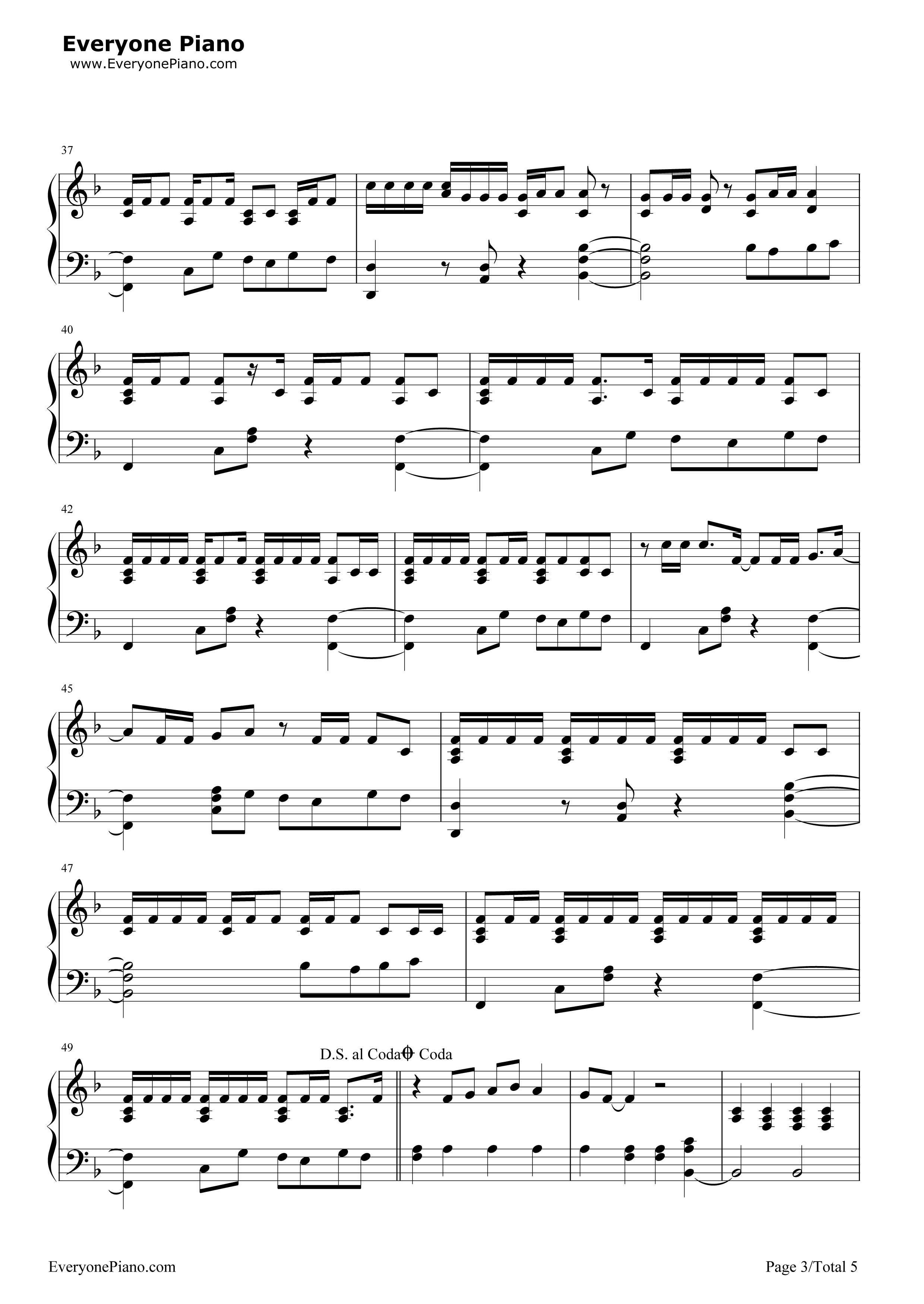 U.N.I.钢琴谱-Ed Sheeran3