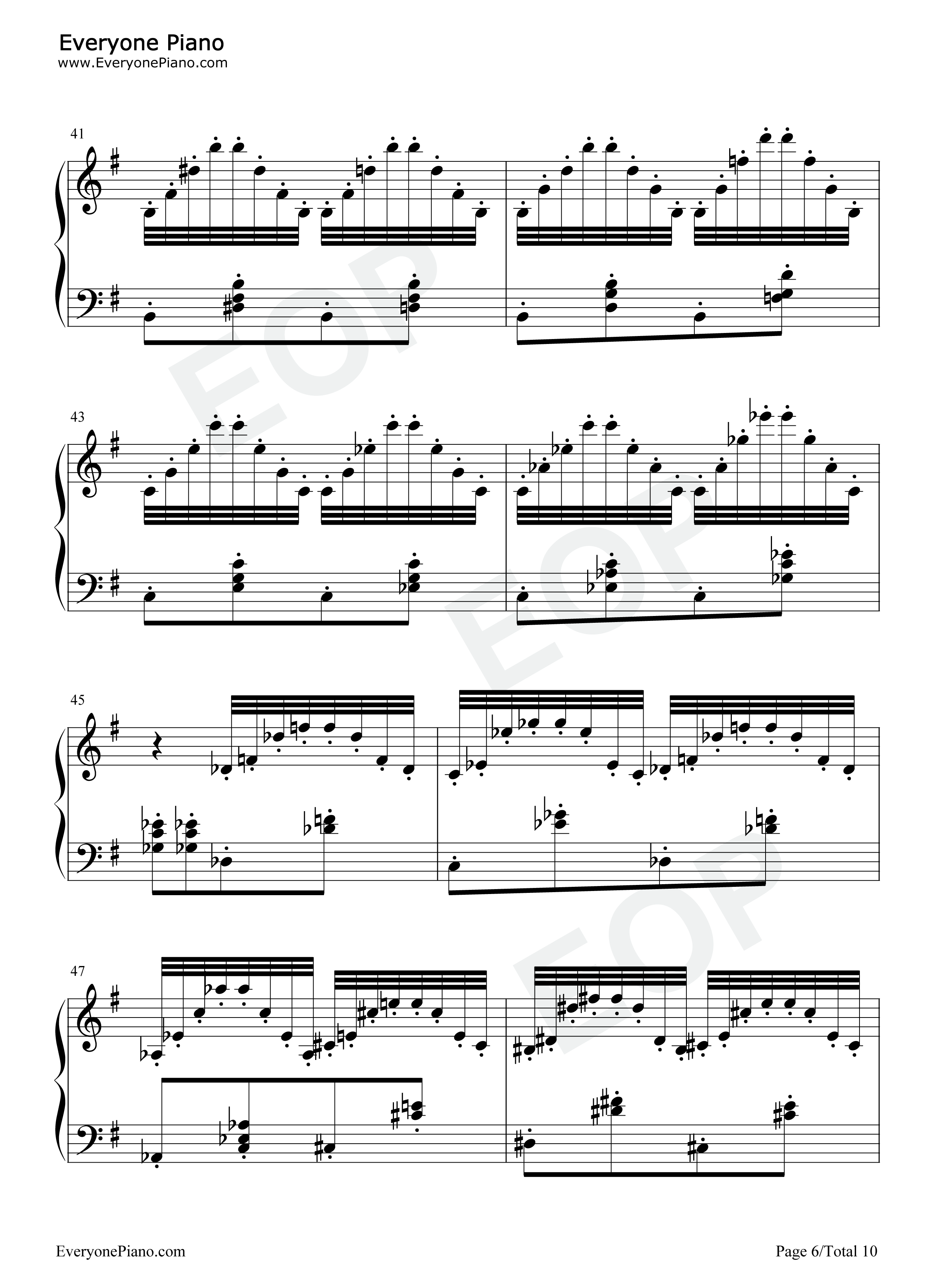 帕格尼尼随想曲第一首钢琴谱-帕格尼尼6