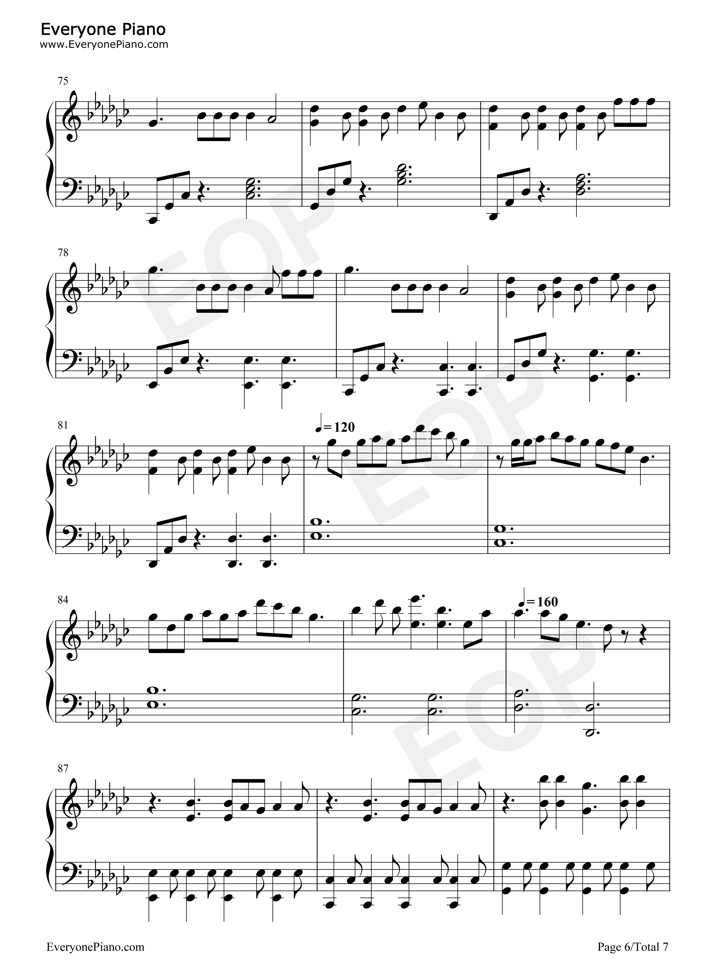 9 and Three Quarters Run Away钢琴谱-TXT6