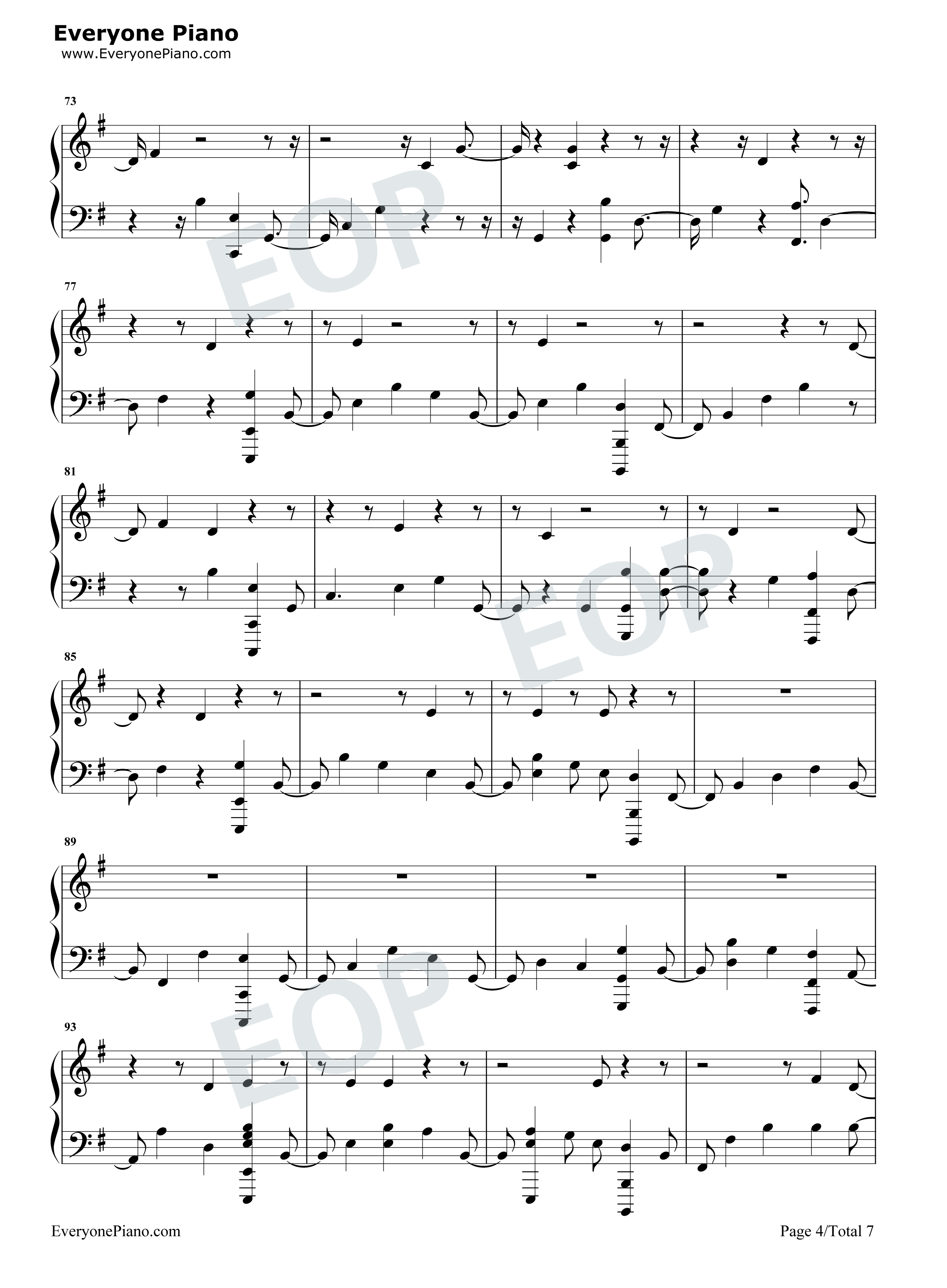 No Peace钢琴谱-Sam Smith YEBBA4