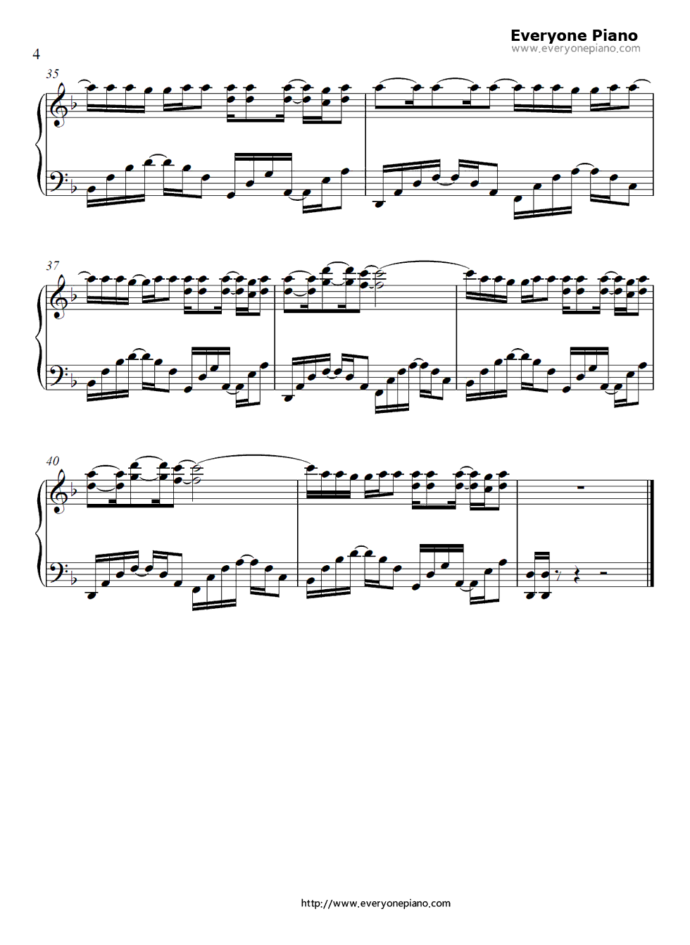 Faint钢琴谱-Linkin Park4