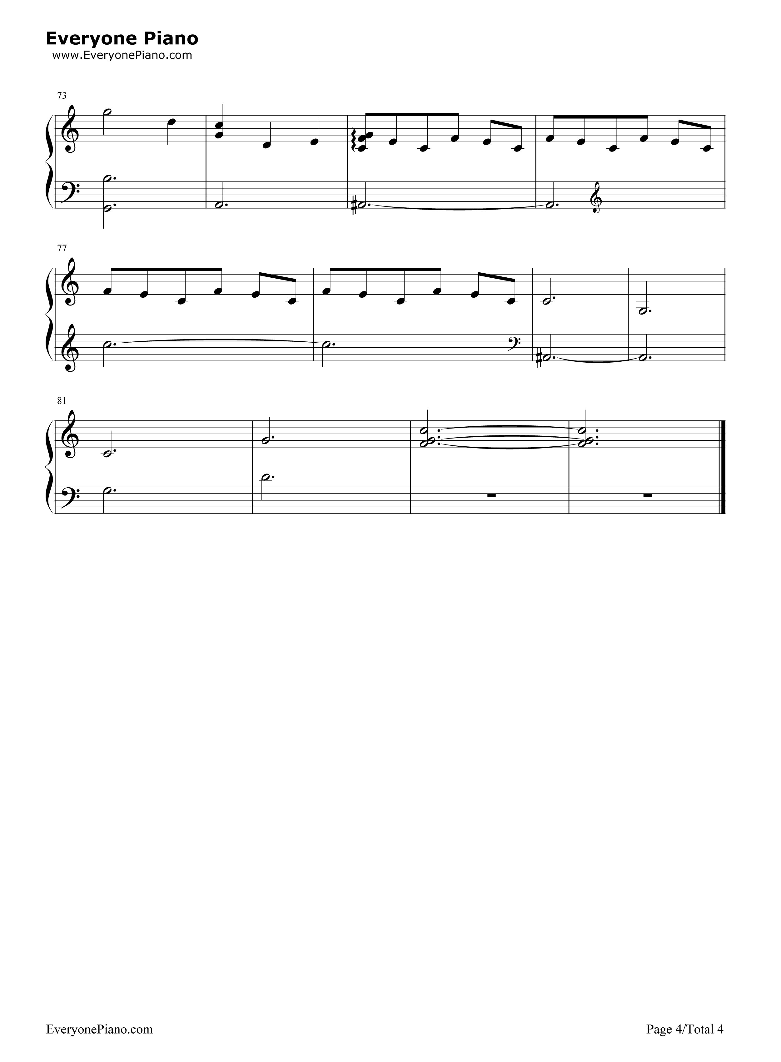 私の嘘 PianoSolo钢琴谱-横山克4