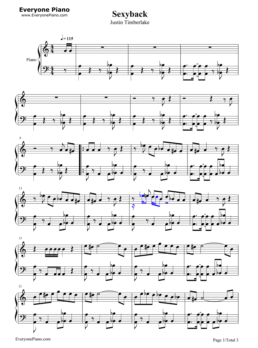 SexyBack钢琴谱-Justin Timberlake1