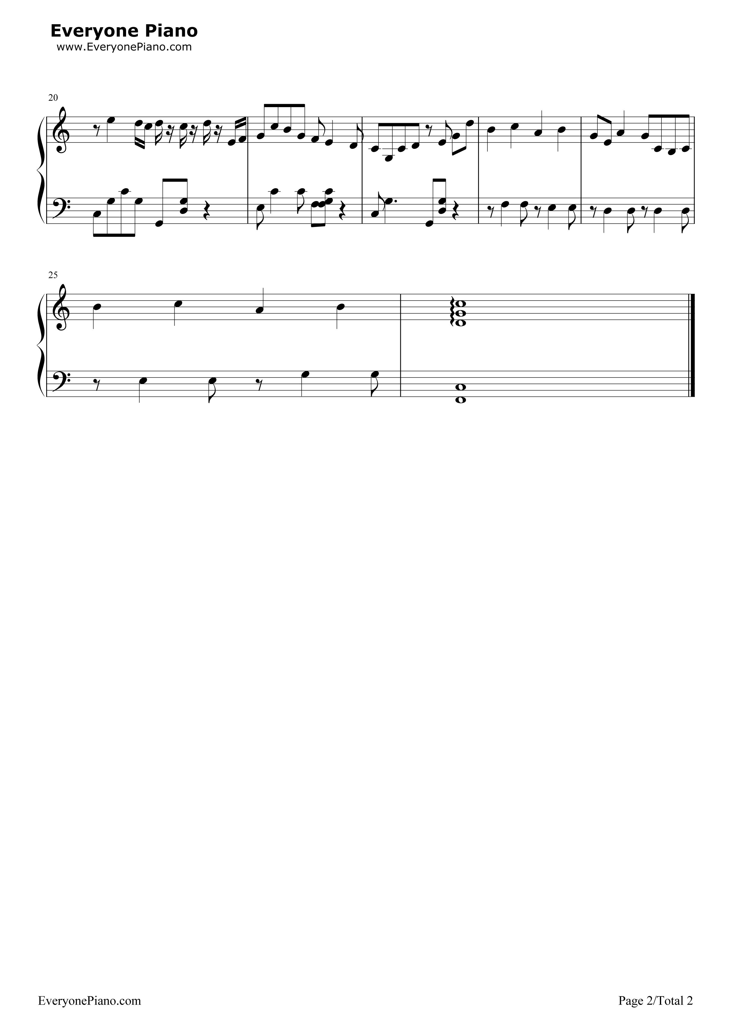 三葉の通学钢琴谱-RADWIMPS2