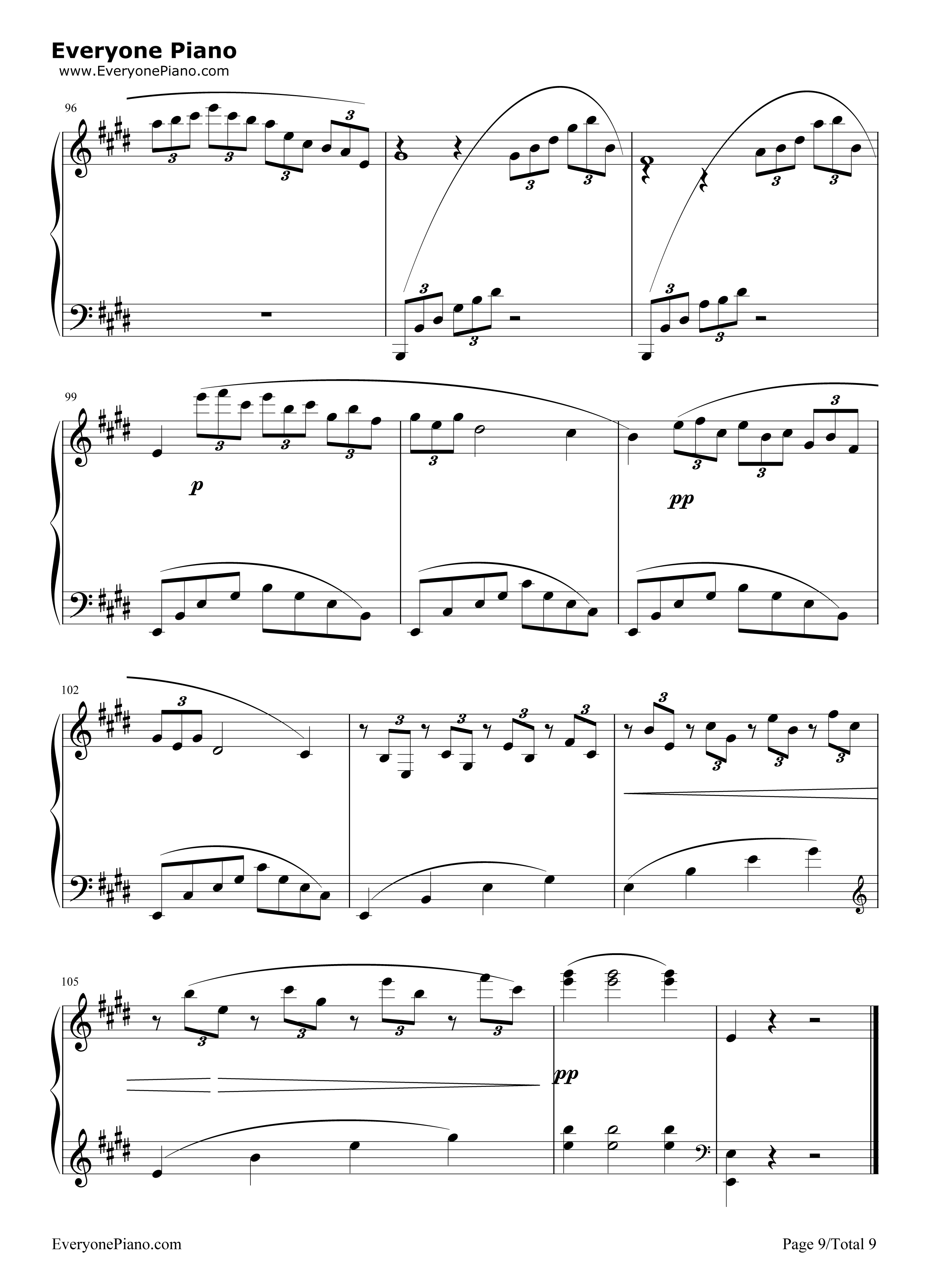 Arabesque No. 1钢琴谱-Claude Debussy9