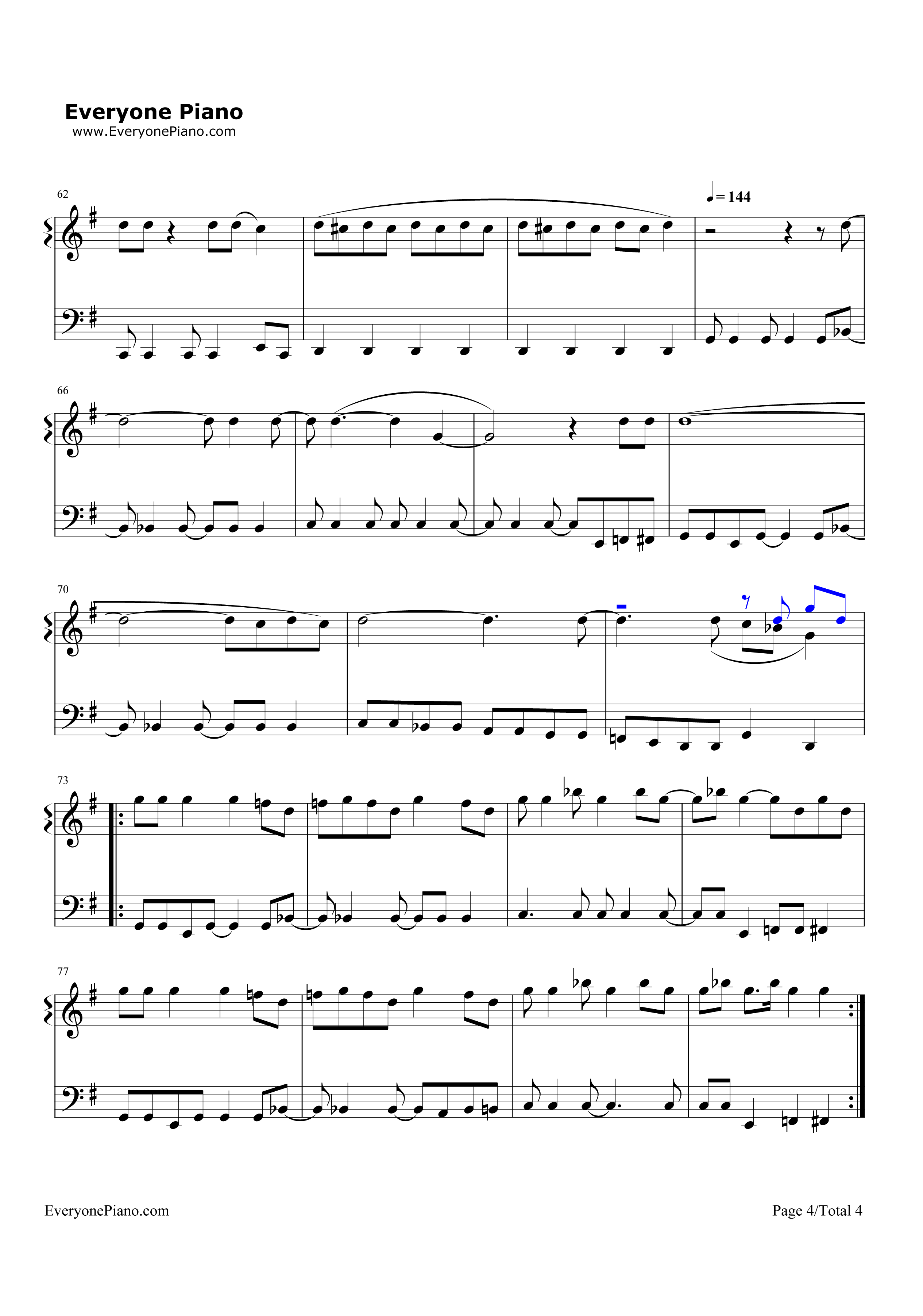 Free Bird钢琴谱-Lynyrd Skynyrd4