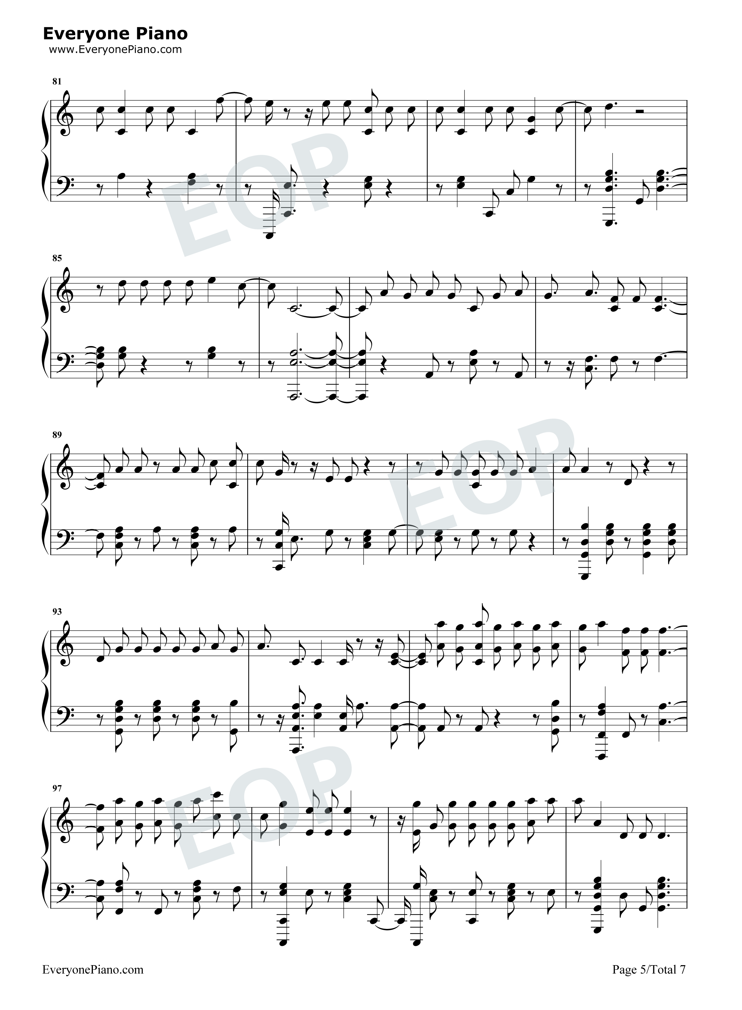 Échame La Culpa钢琴谱-Luis Fonsi Demi Lovato5