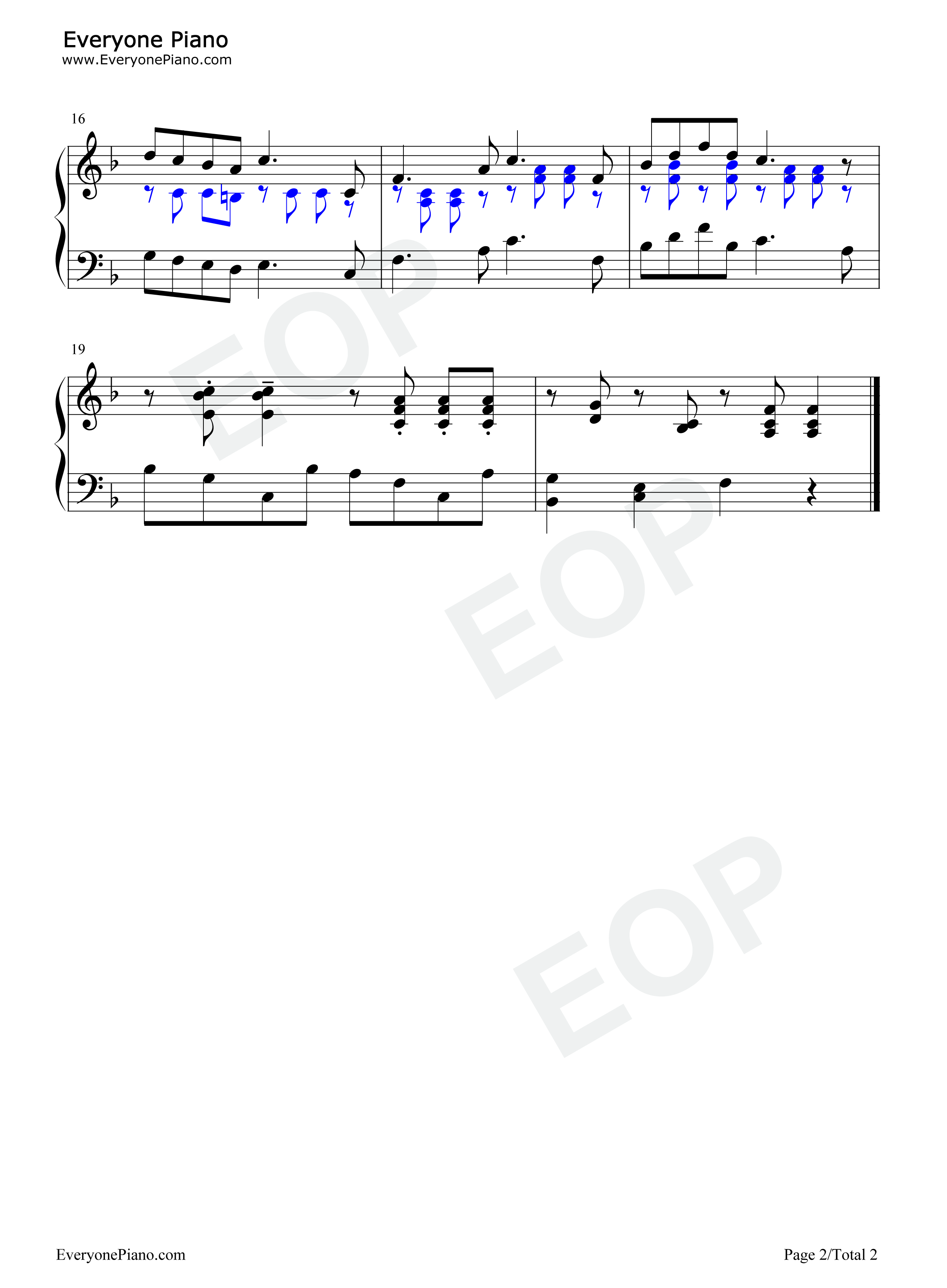 快乐的农夫钢琴谱-舒曼 Schumann2