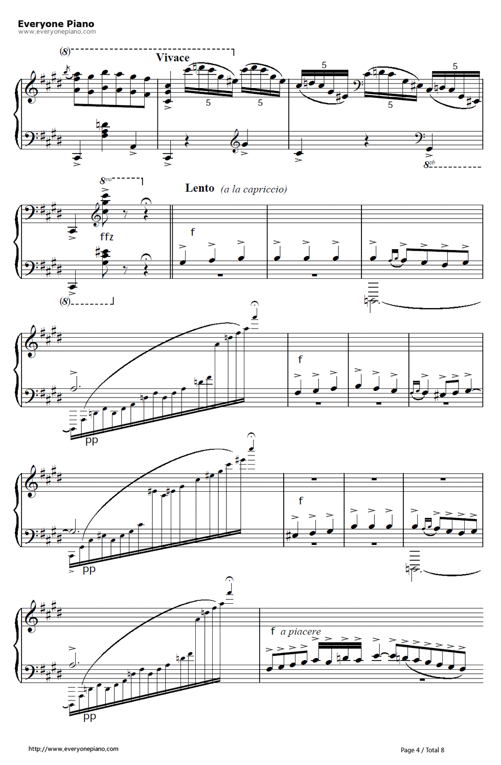 Malaguena钢琴谱-Ernesto Lecuona4