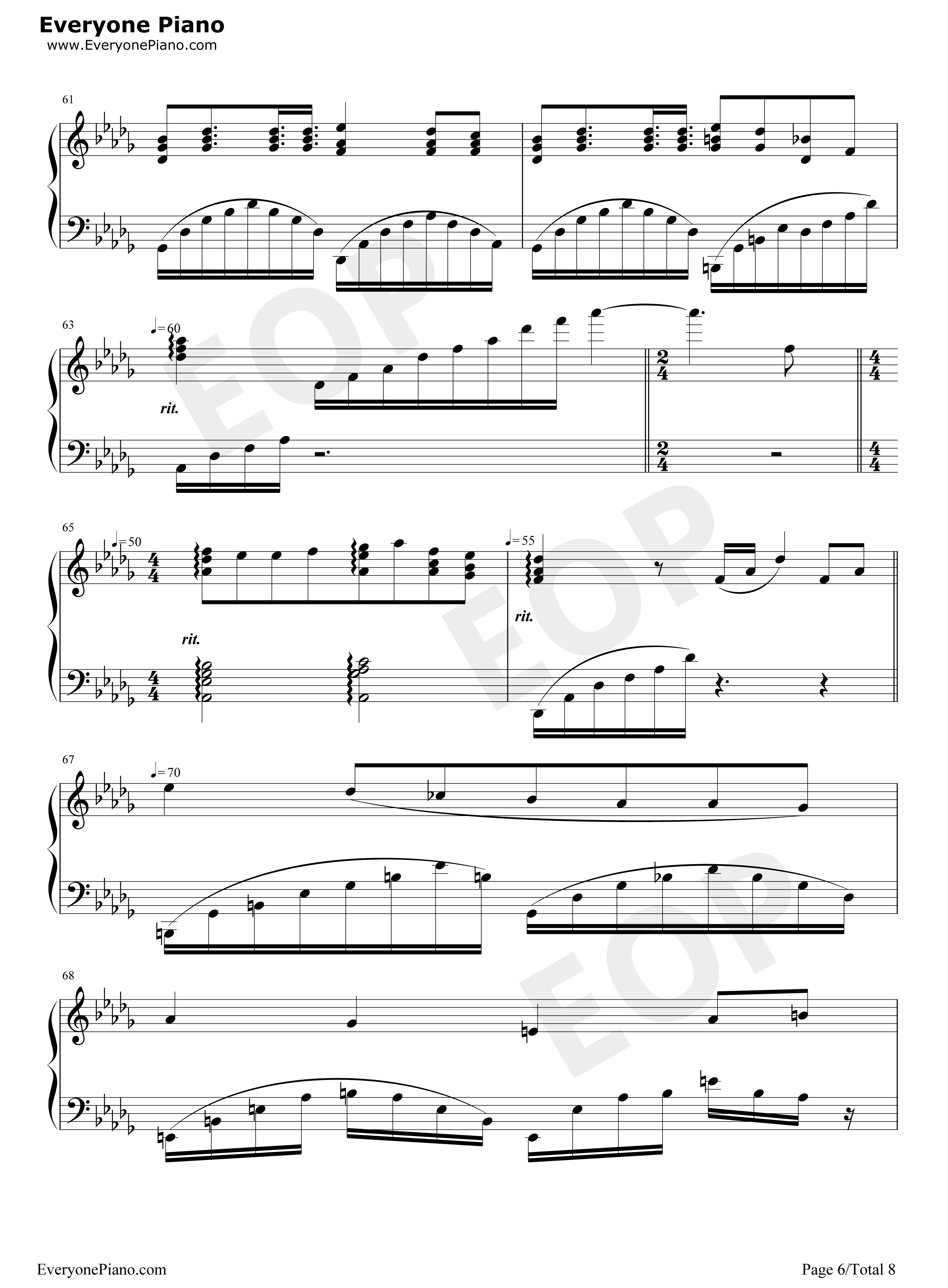 The Music of the Night钢琴谱-Andrew Lloyd Webber  安德鲁·劳埃德·韦伯6