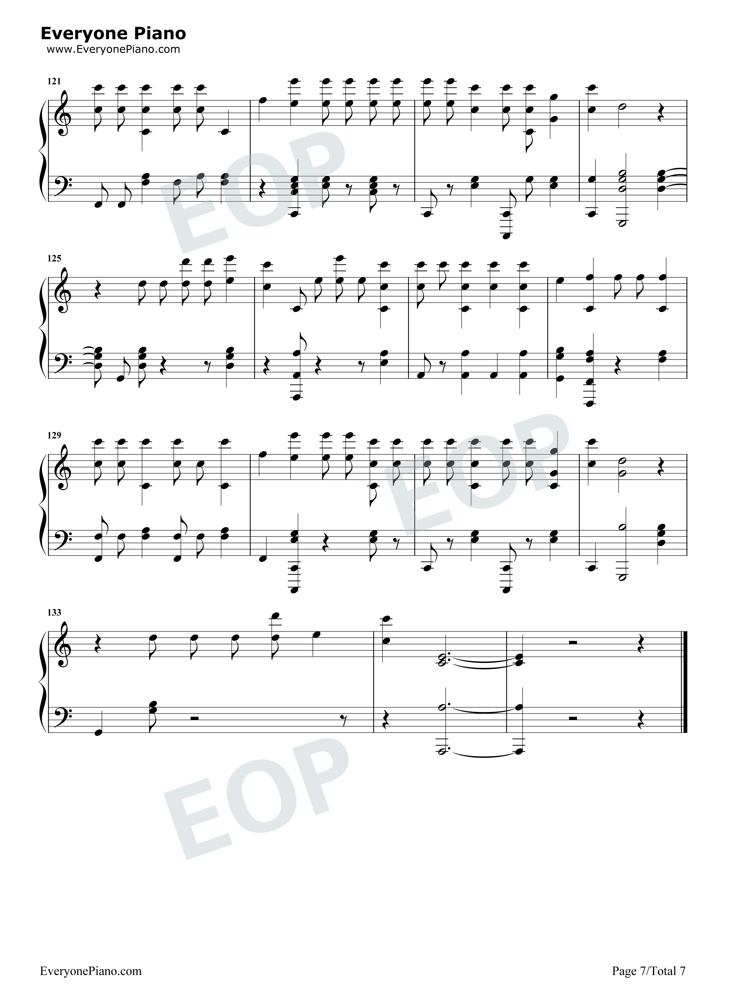 Échame La Culpa钢琴谱-Luis Fonsi Demi Lovato7