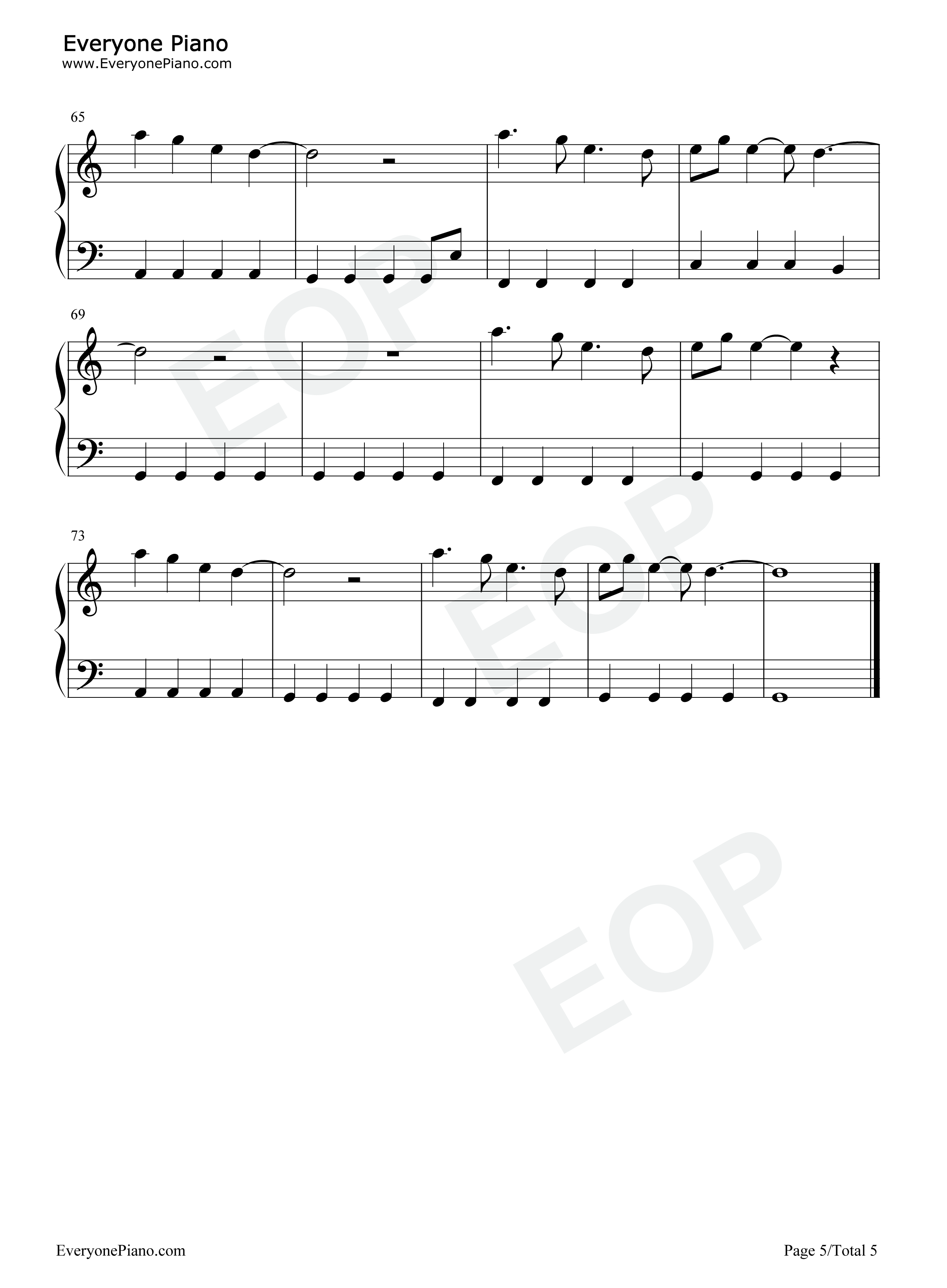 Home钢琴谱-Phillip Phillips5