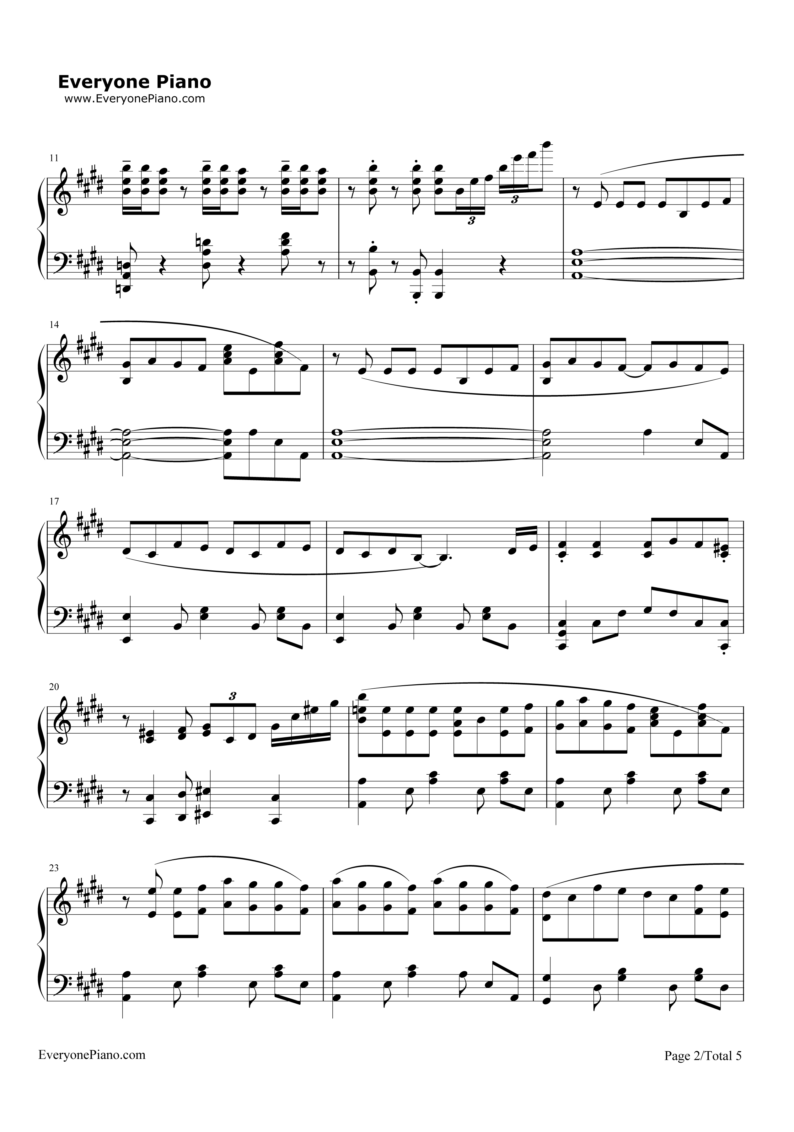 ノーポイッ！钢琴谱-Petit Rabbit's2