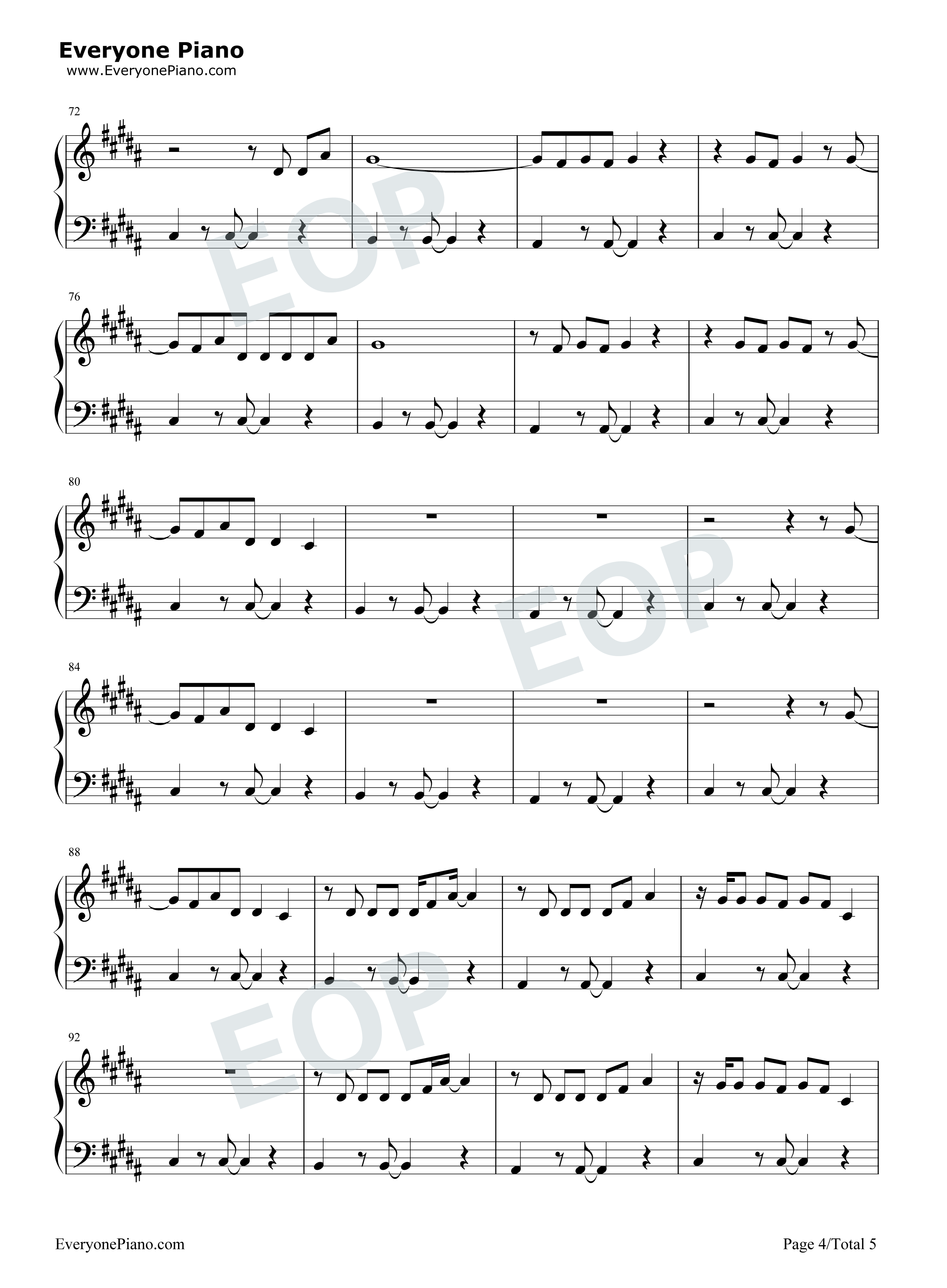 Promises钢琴谱-Calvin Harris Sam Smith4
