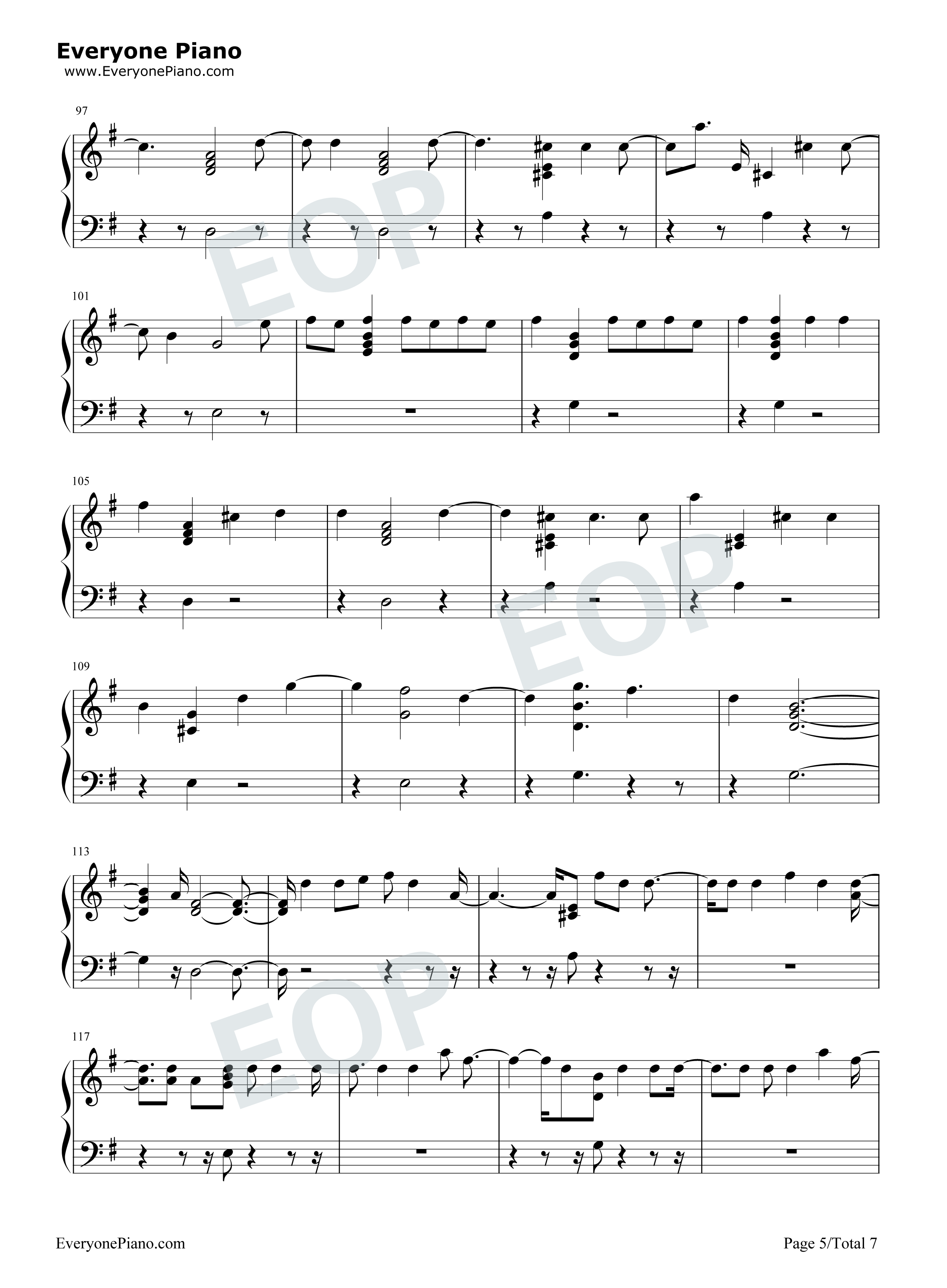 Getaway Car钢琴谱-Taylor Swift5