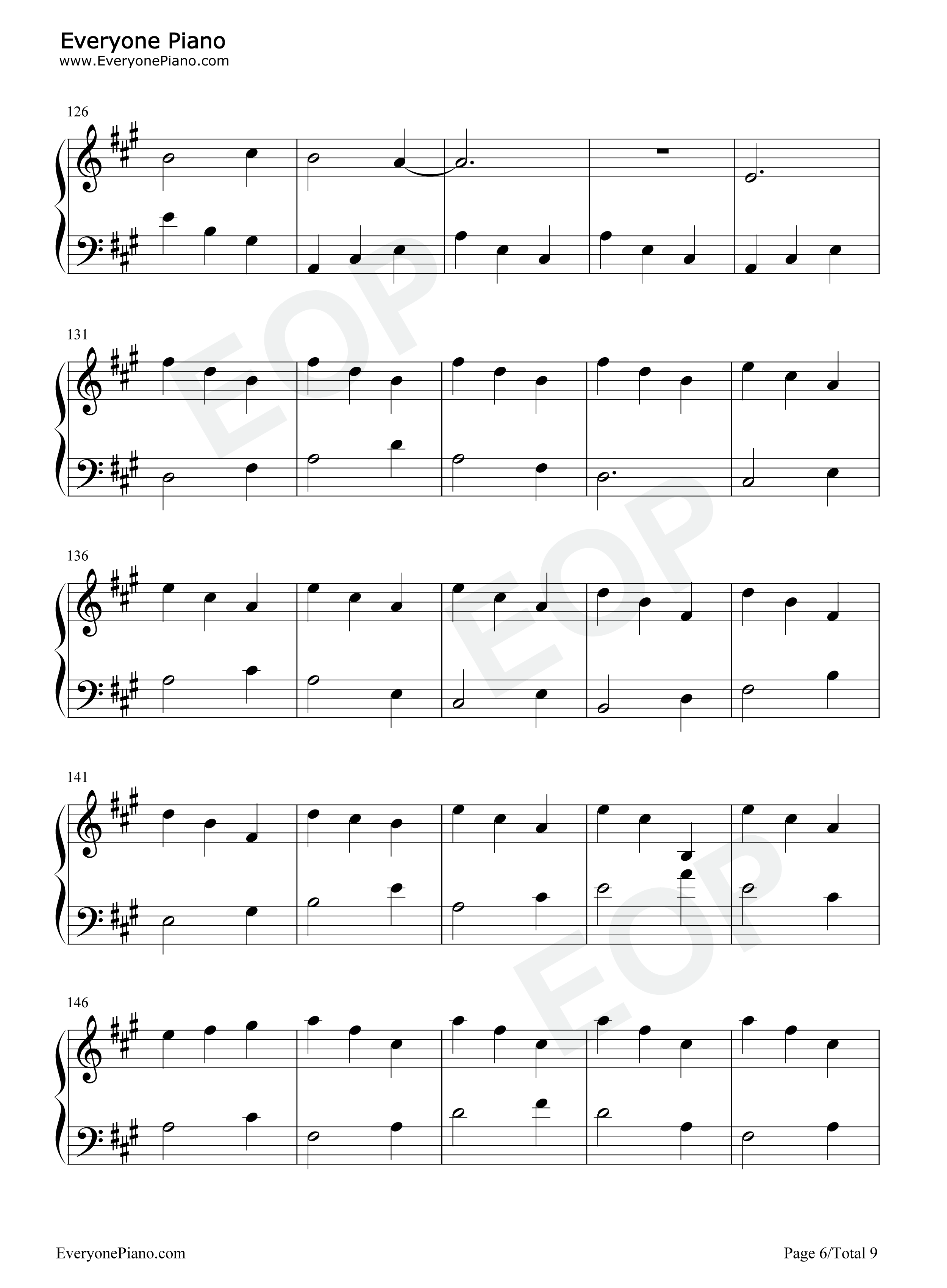 海鸥钢琴谱-逃跑计划6