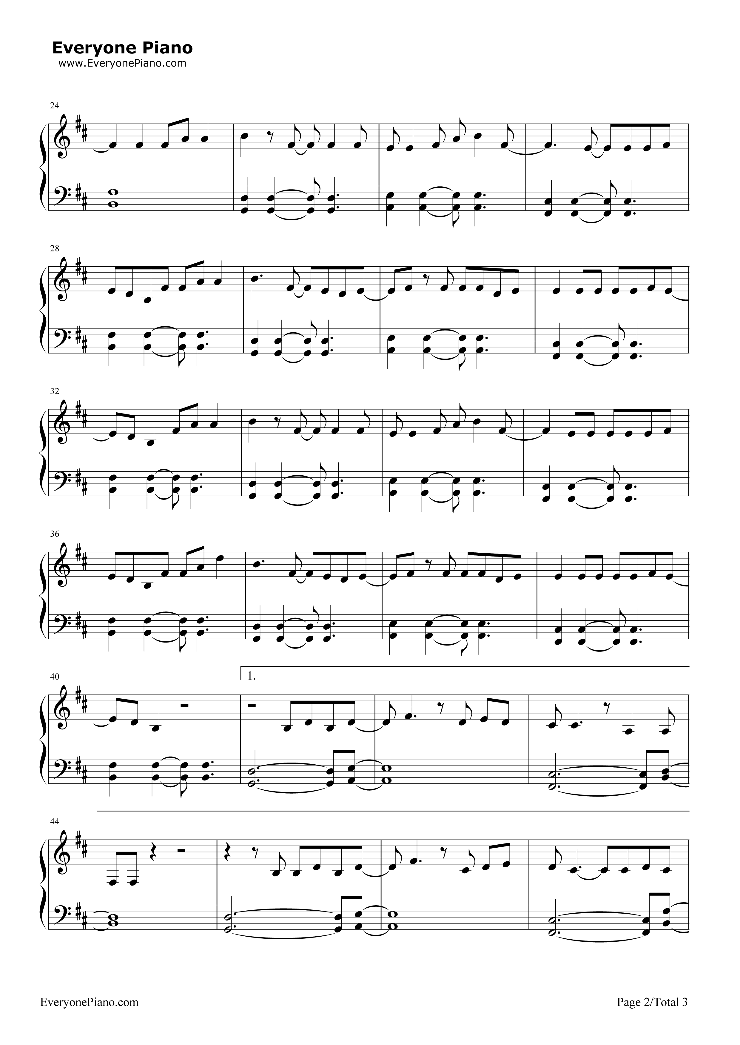 The Fighter钢琴谱-Keith Urban Carrie Underwood2