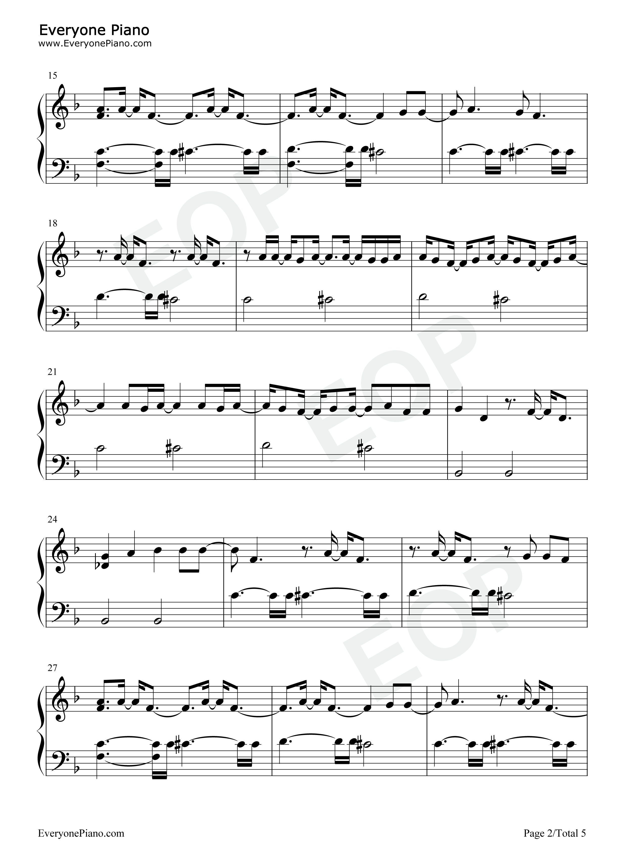 Song for No One钢琴谱-Shawn Mendes2