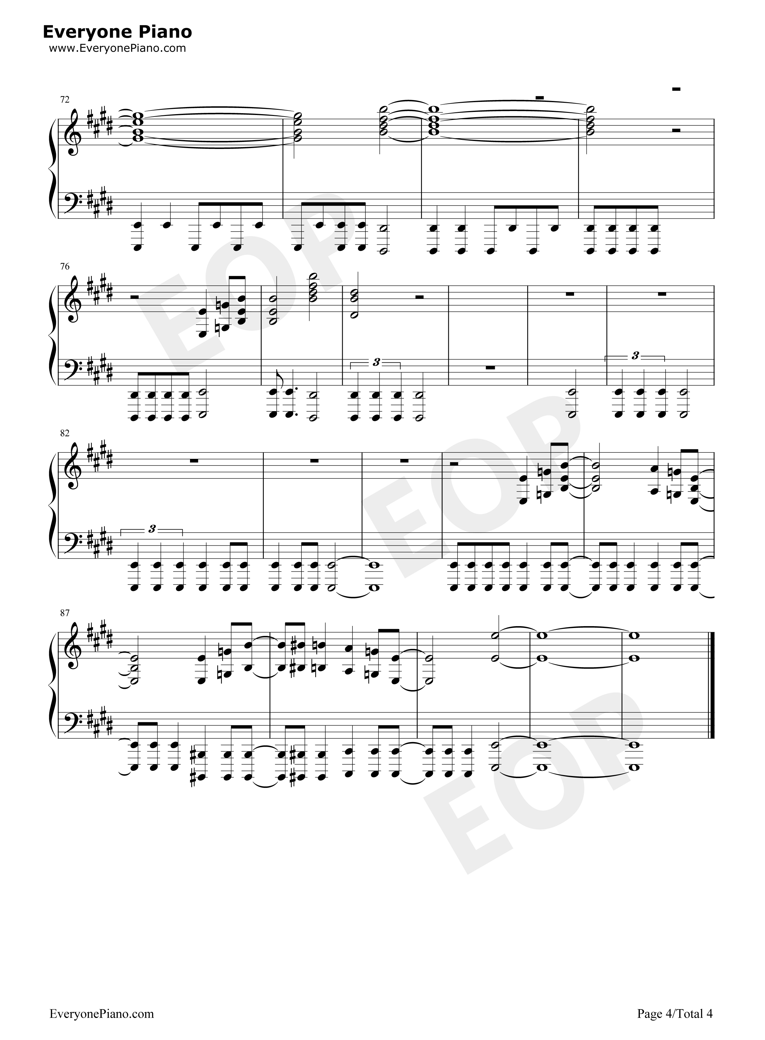 蜘蛛侠英雄远征官方预告片音乐钢琴谱-Michael Giacchino4