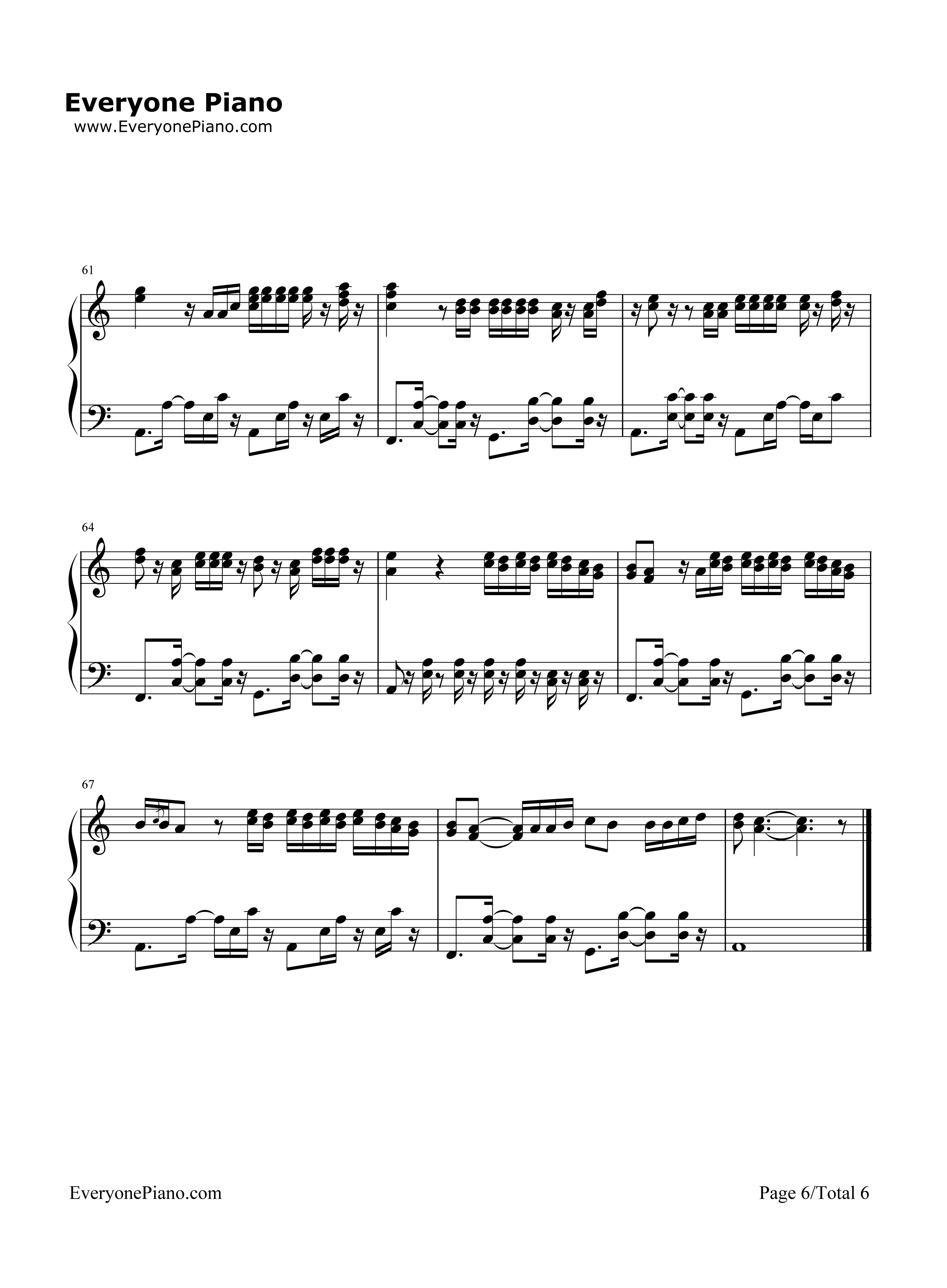 La Bicicleta钢琴谱-Carlos Vives ft. Shakira6