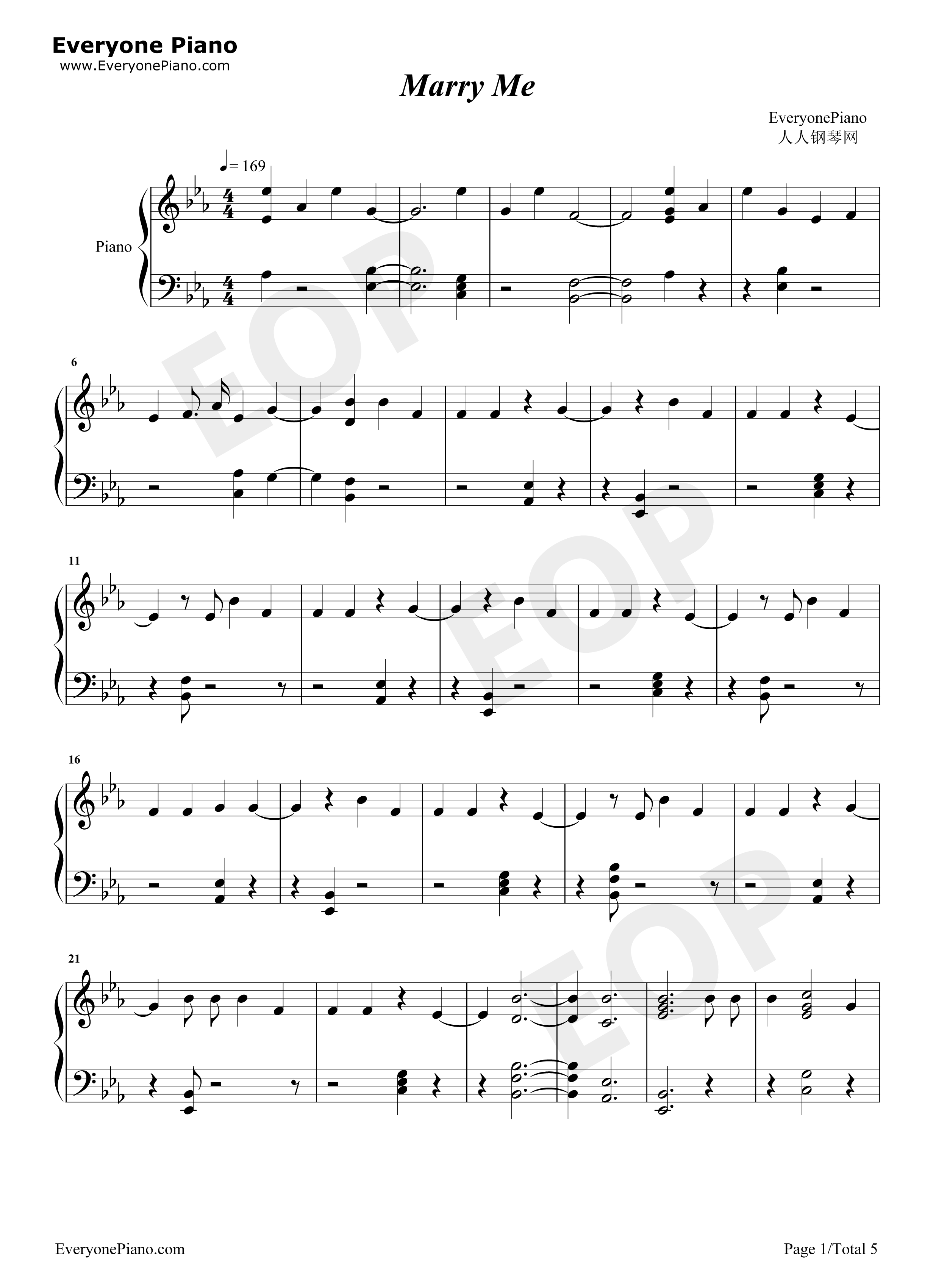 Marry Me钢琴谱-Thomas Rhett1