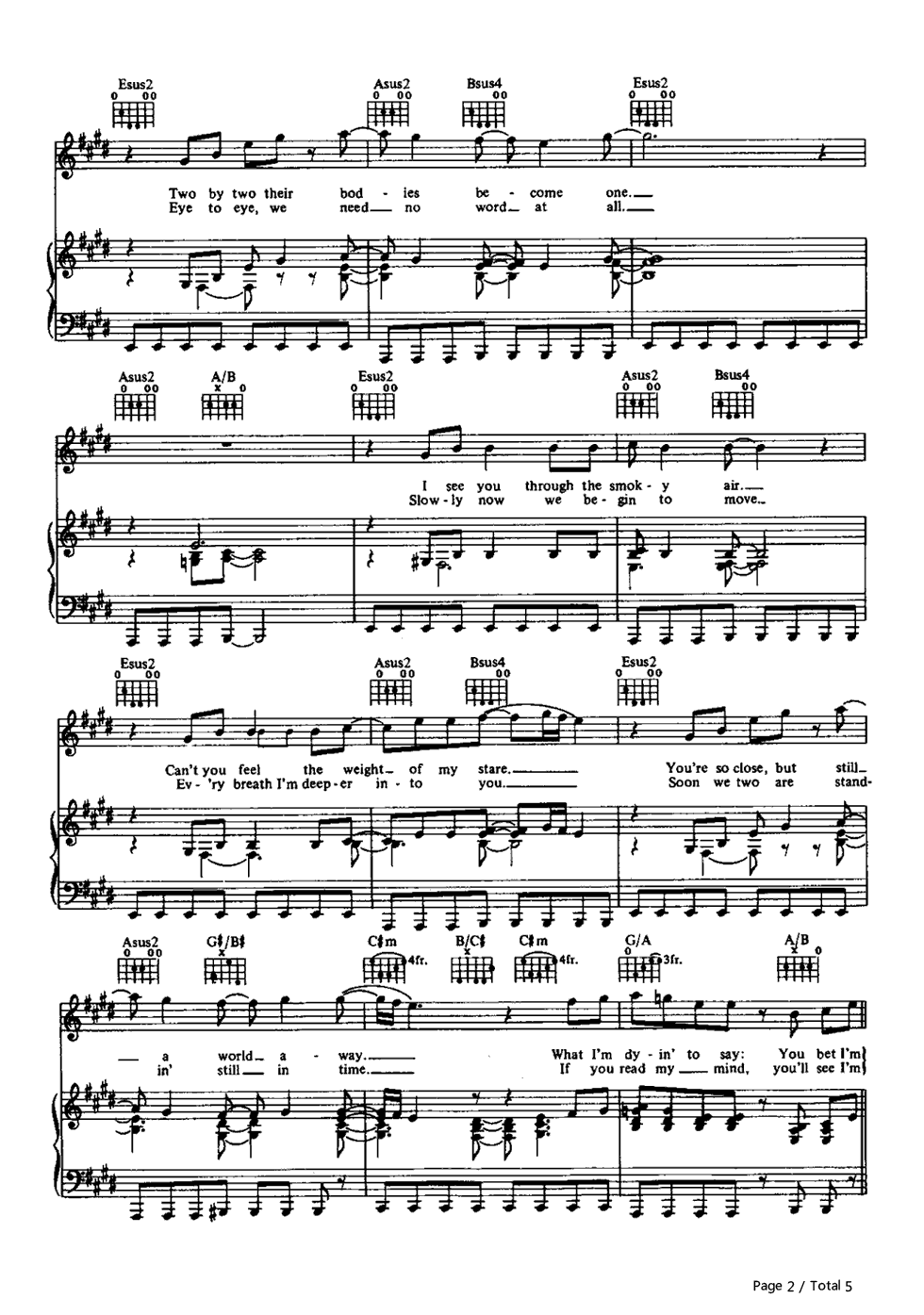 Crazy for You钢琴谱-Madonna2