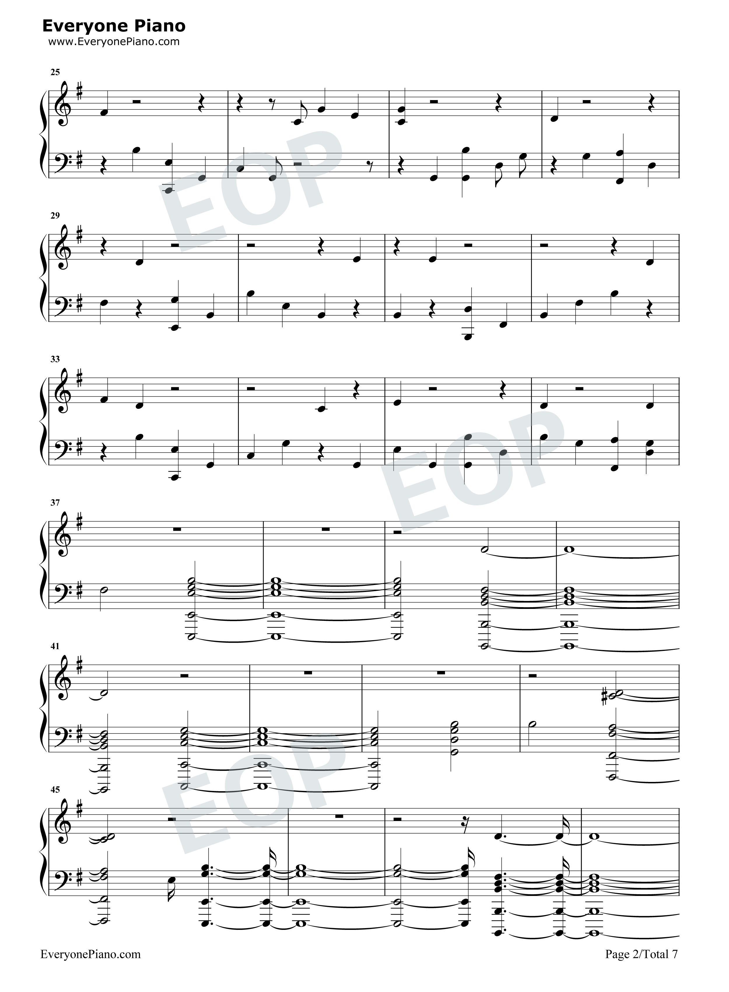 No Peace钢琴谱-Sam Smith YEBBA2