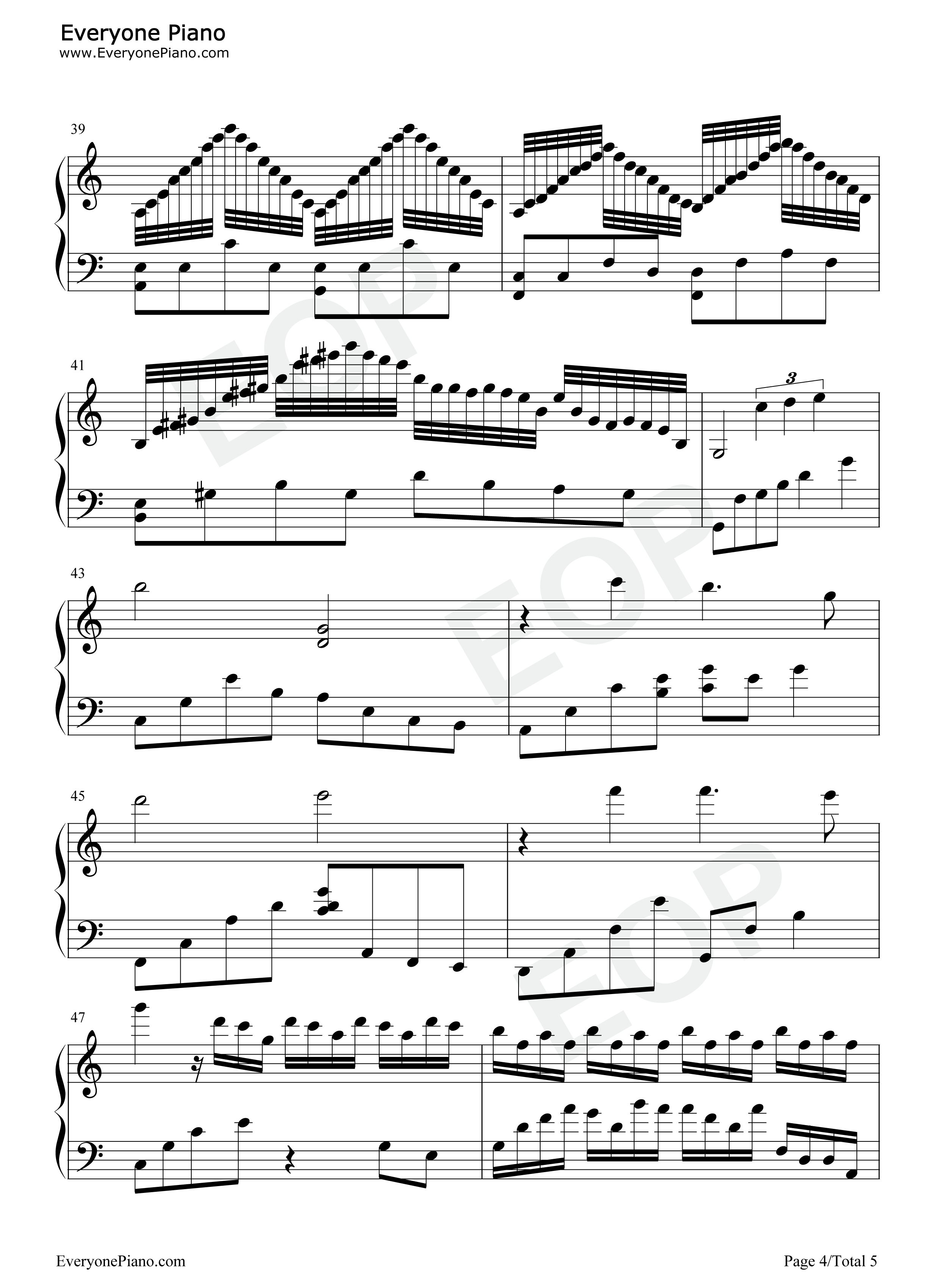 时光倒流钢琴谱-JOHN BEANY4