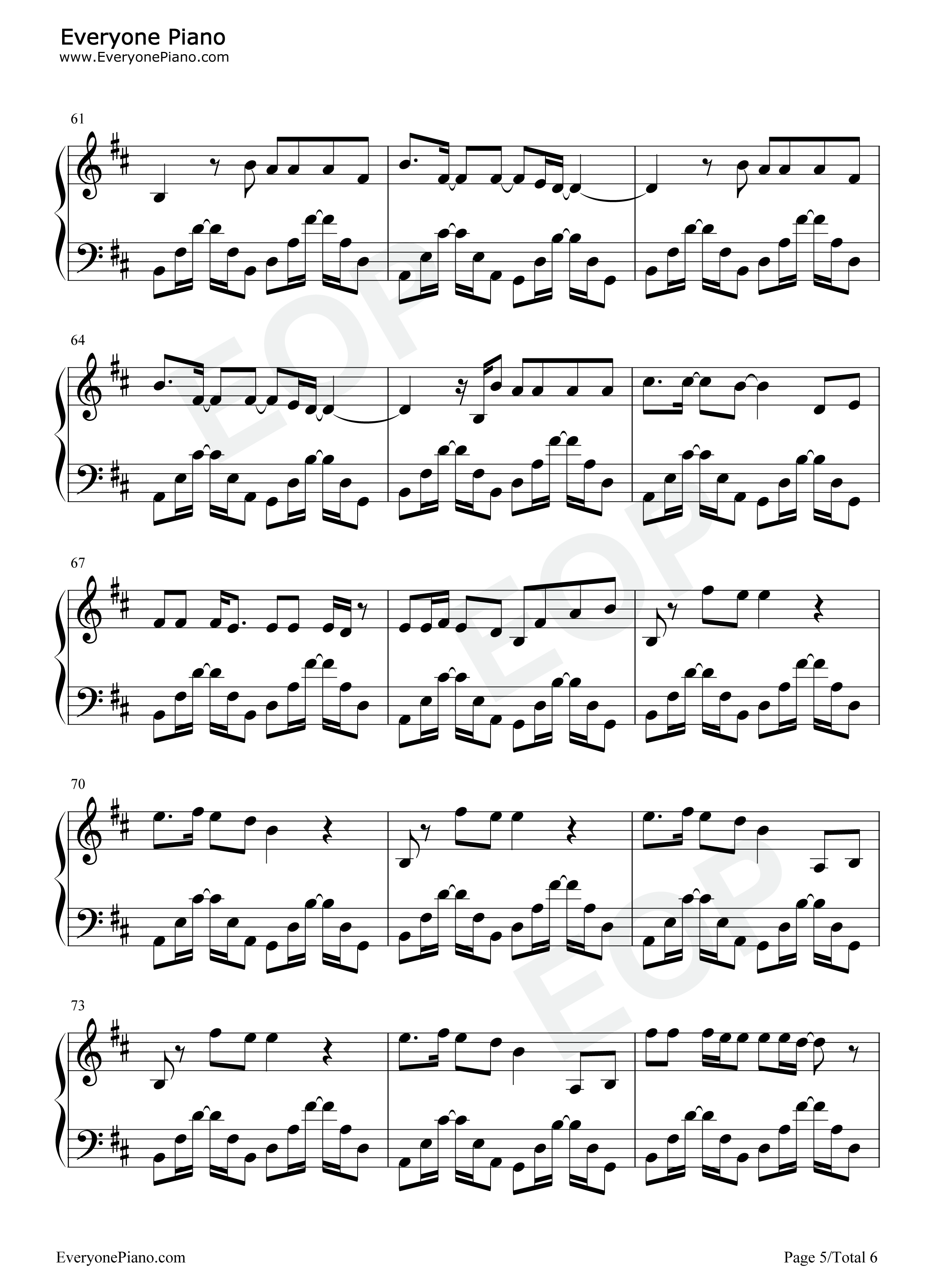 Run–OneRepublic钢琴谱-OneRepublic5