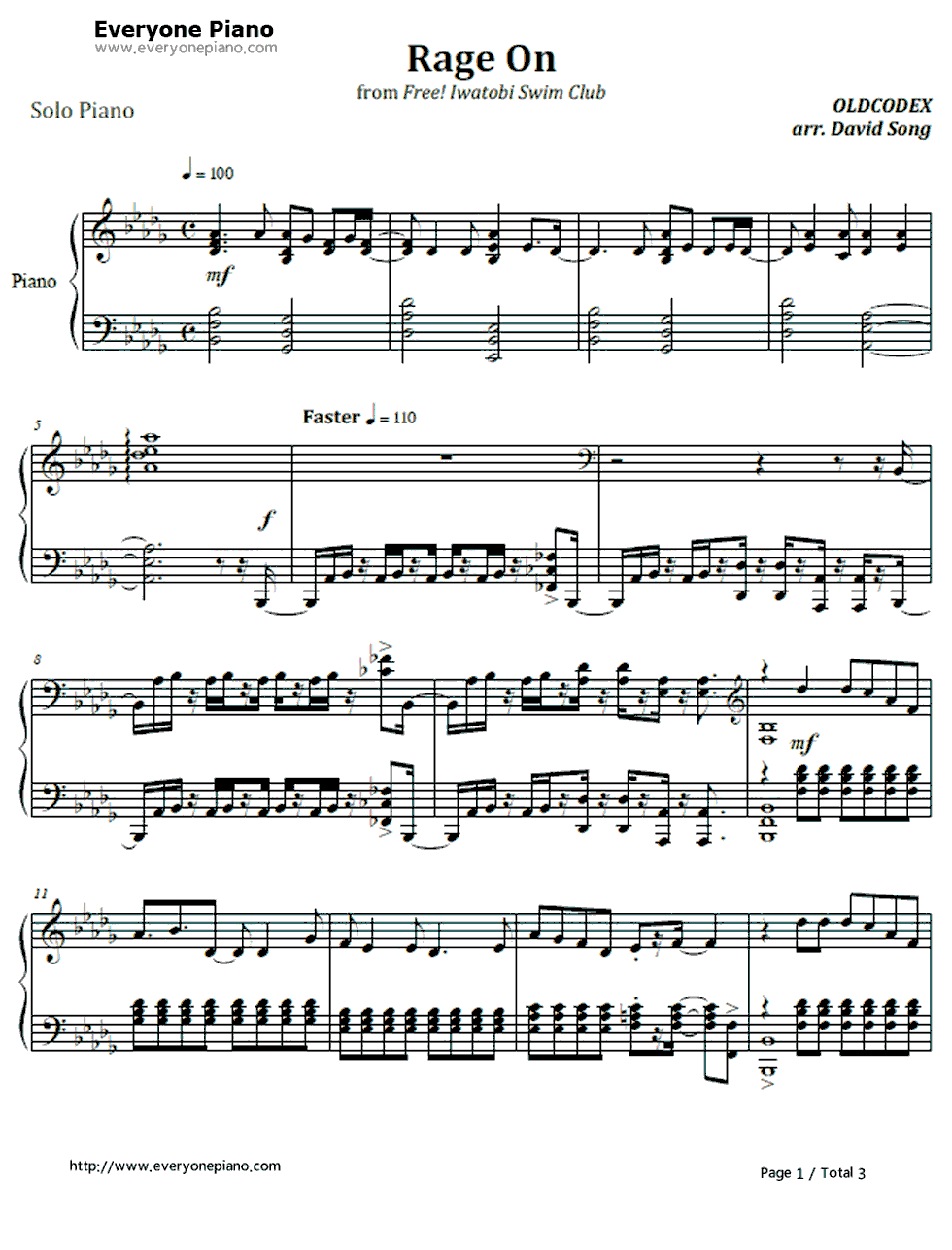 Rage on钢琴谱-OLDCODEX1