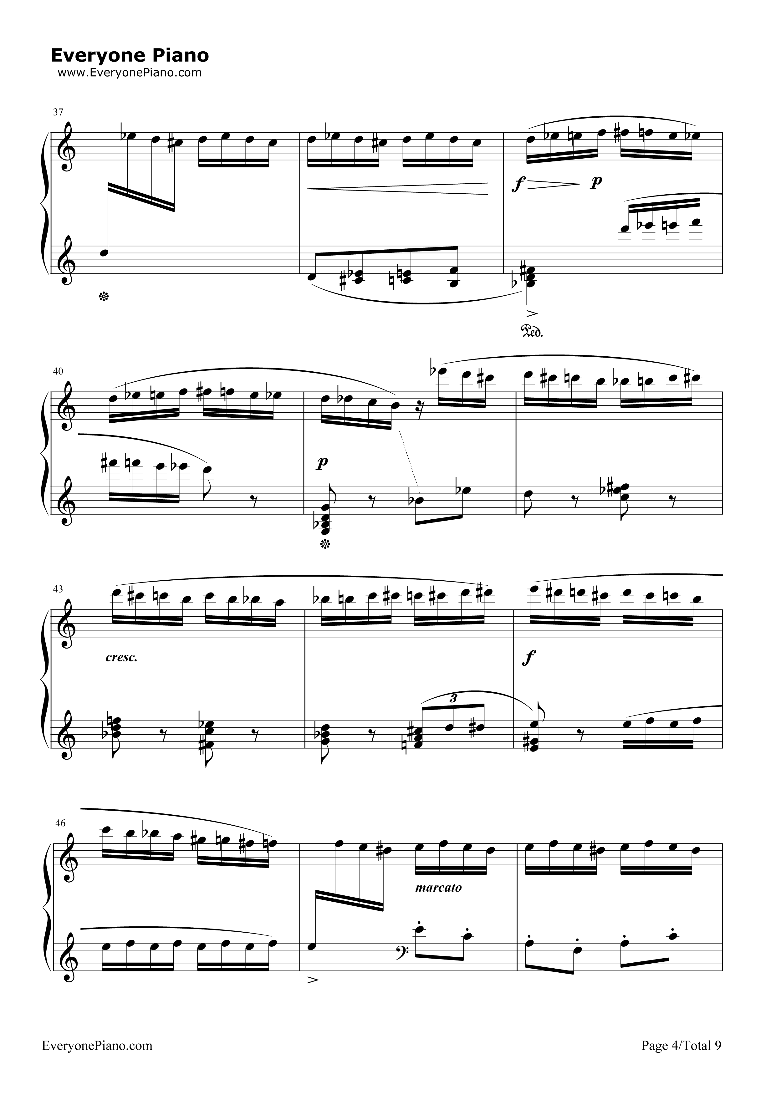 野蜂飞舞钢琴谱-马克西姆4