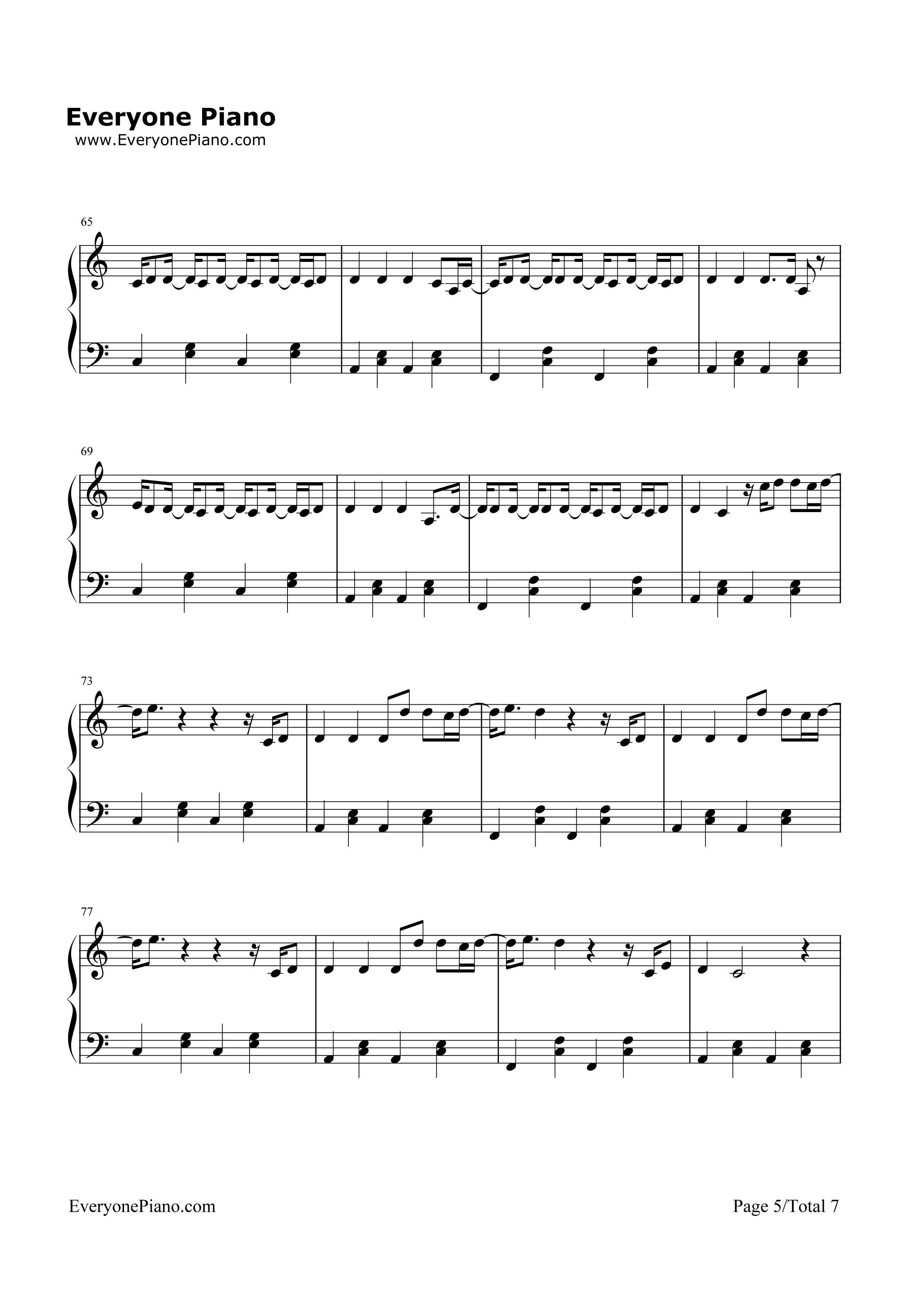 Can't Stop the Feeling钢琴谱-Justin Timberlake5