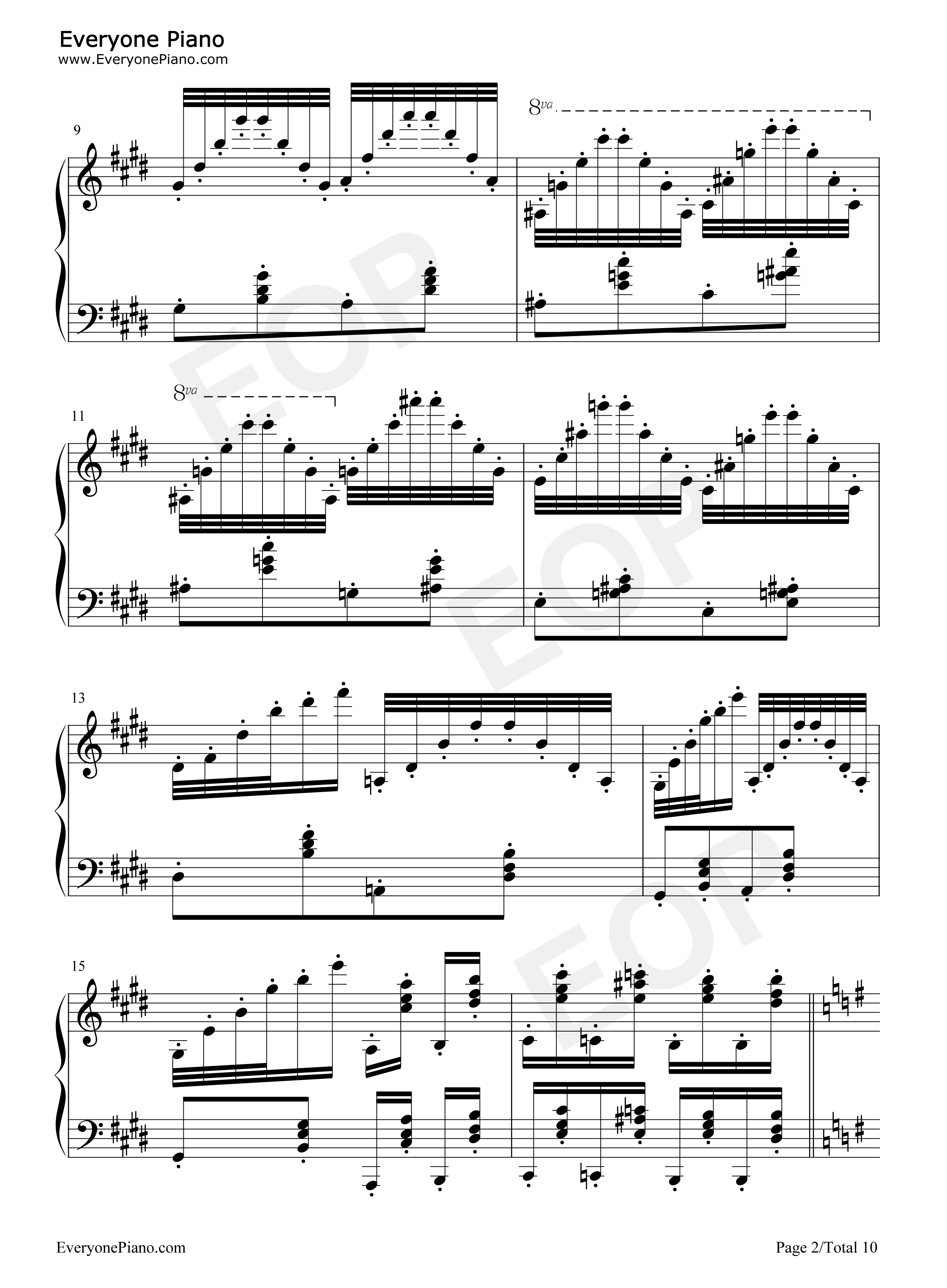 帕格尼尼随想曲第一首钢琴谱-帕格尼尼2