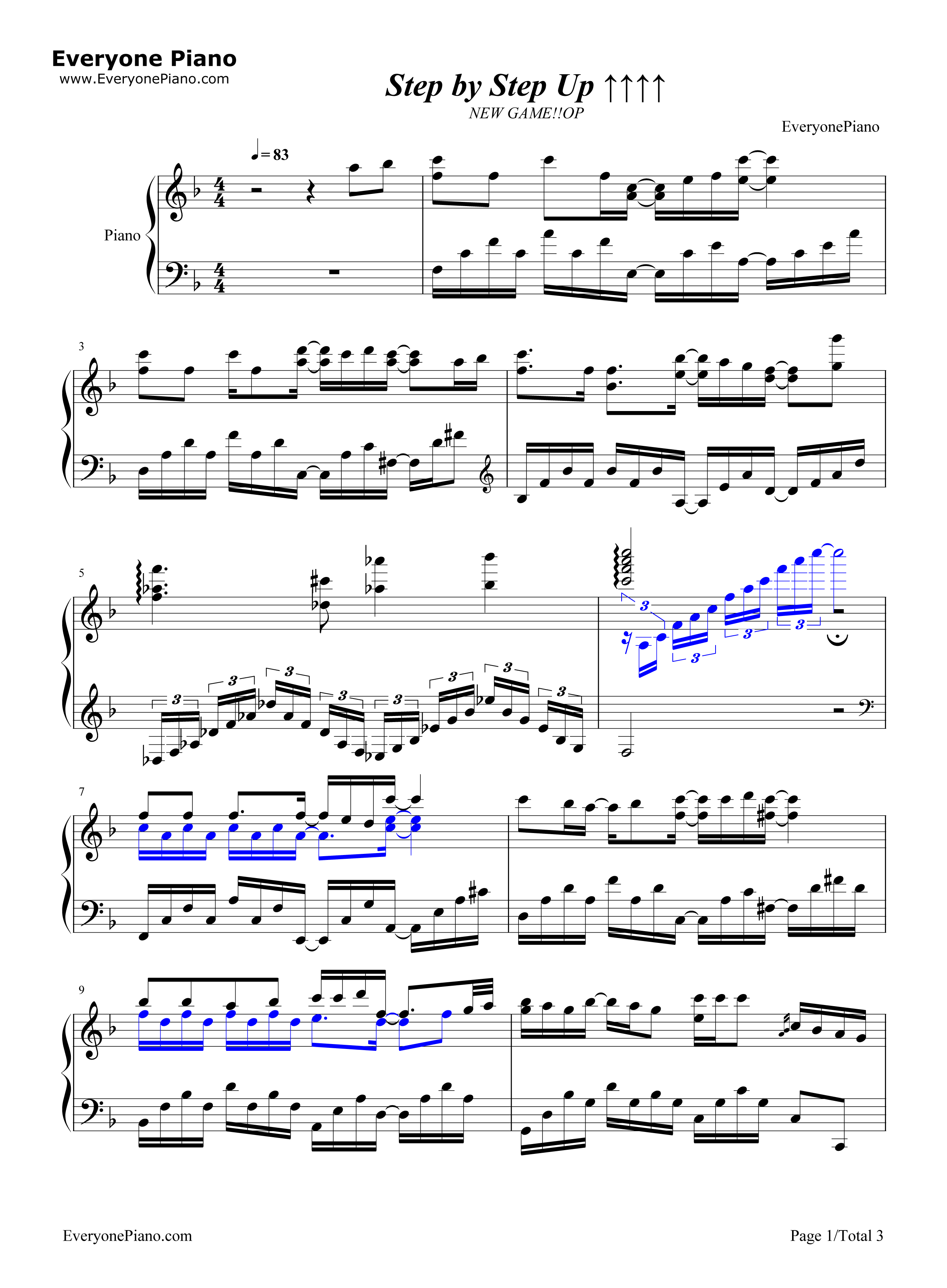 Step by Step Up钢琴谱-Fourfolium1