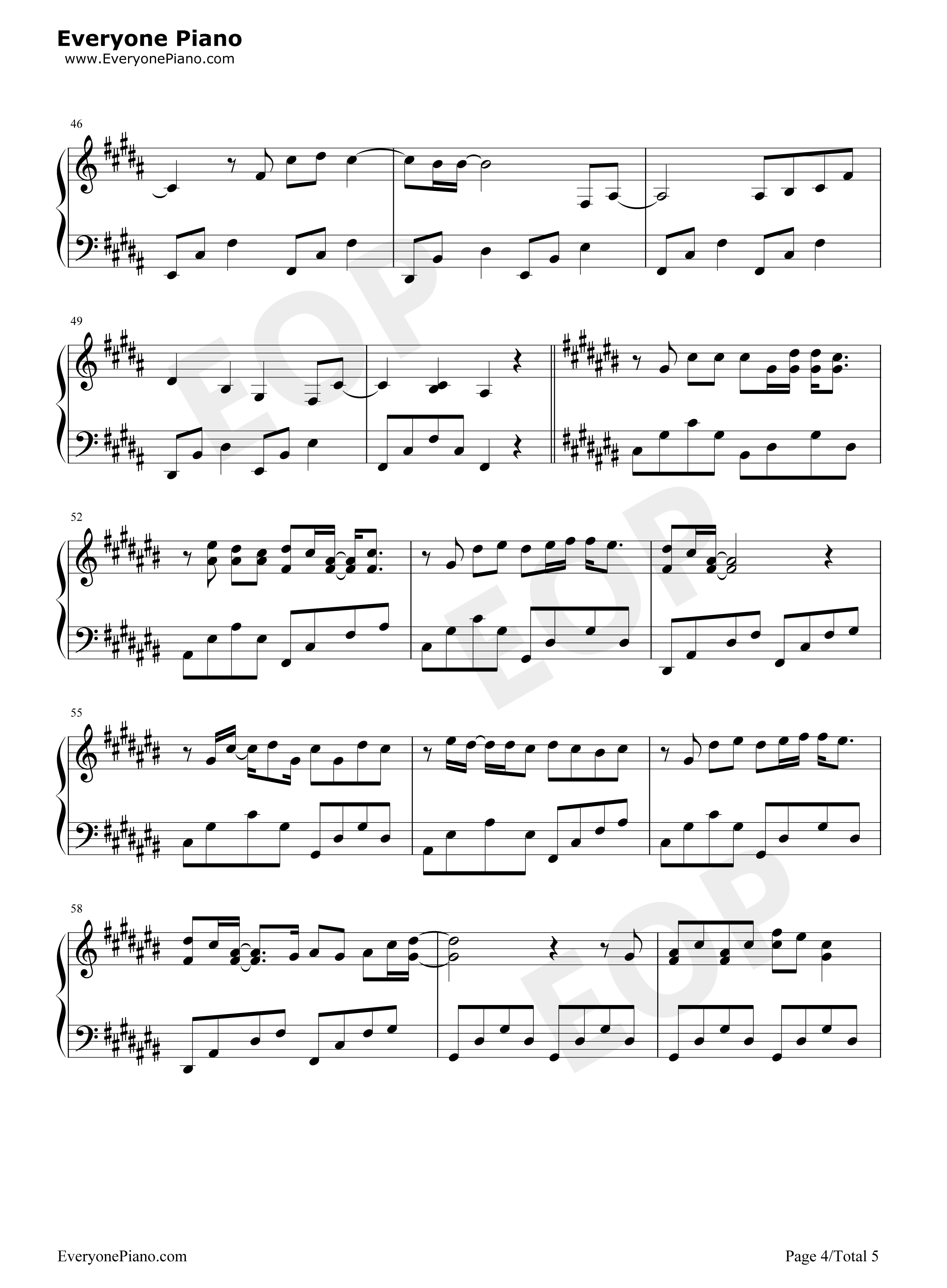 Vanilla Twilight钢琴谱-Owl City4