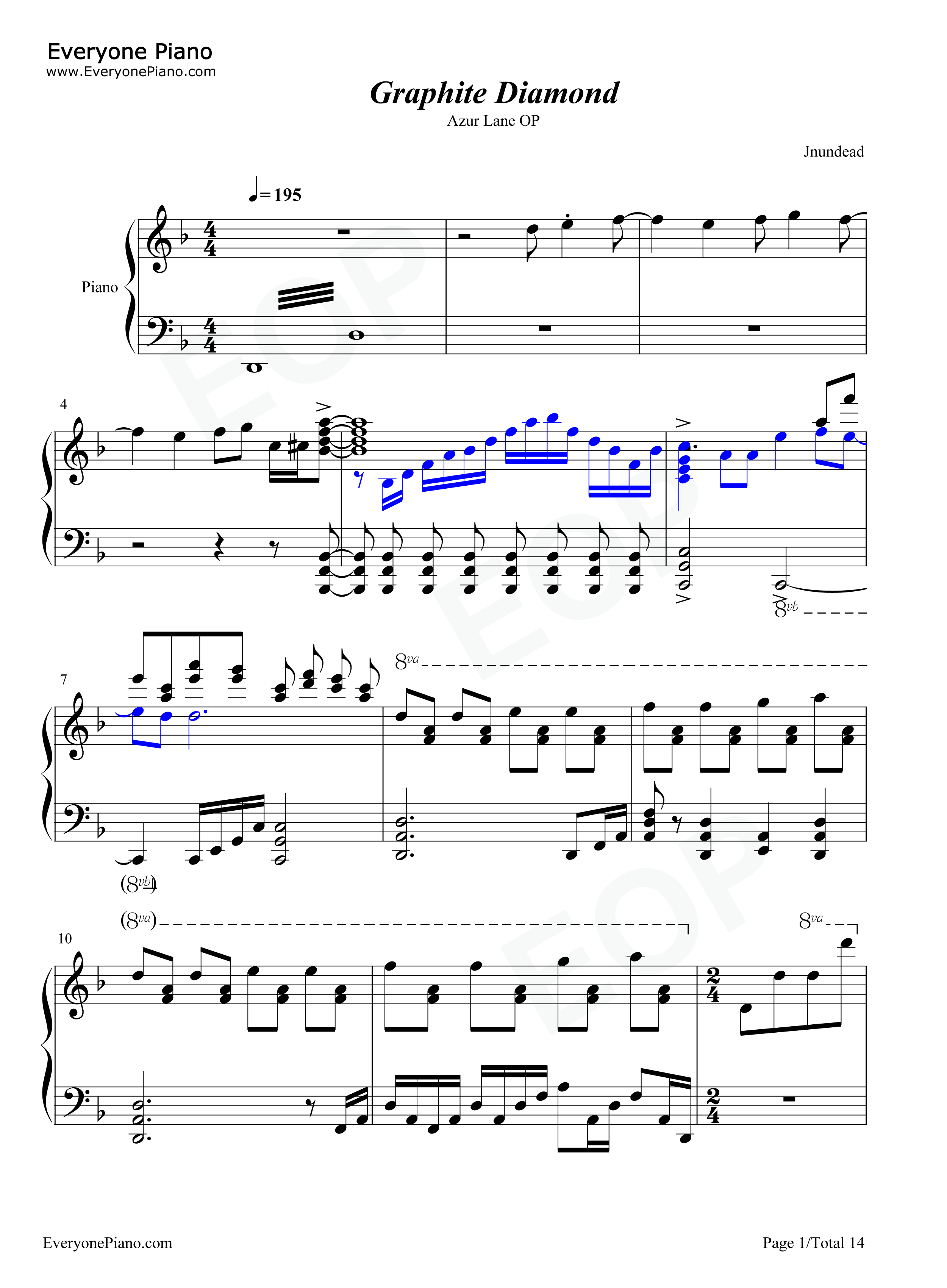 graphite diamond钢琴谱-May'n1