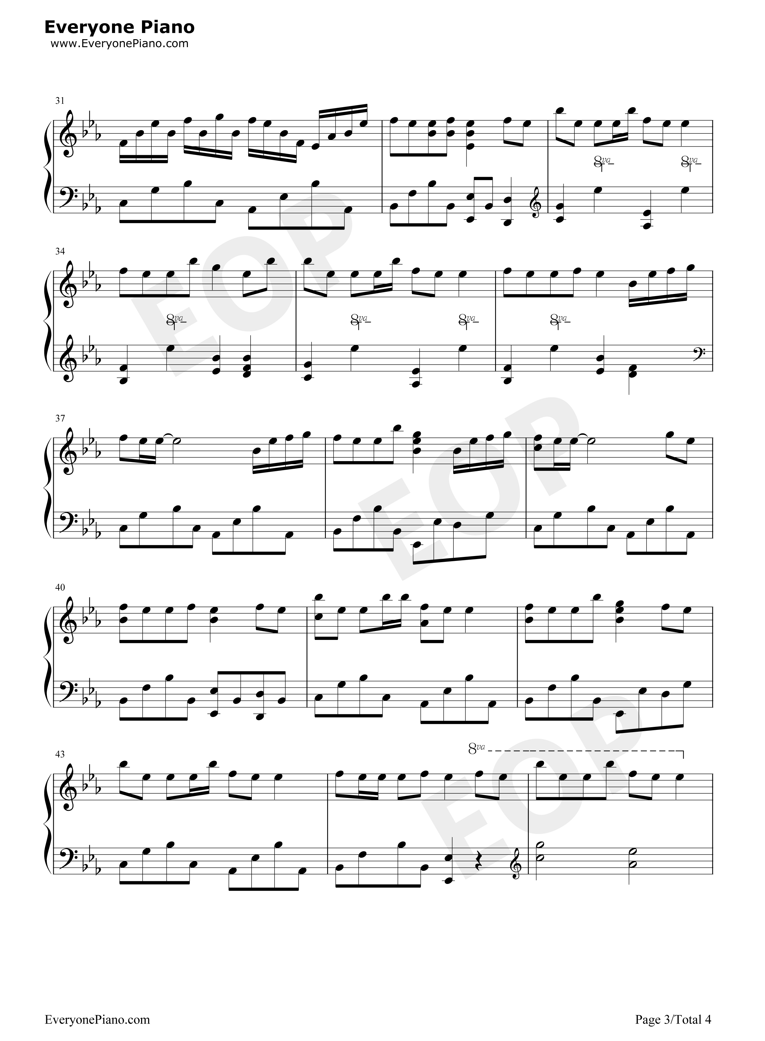 勾指起誓钢琴谱-洛天依3