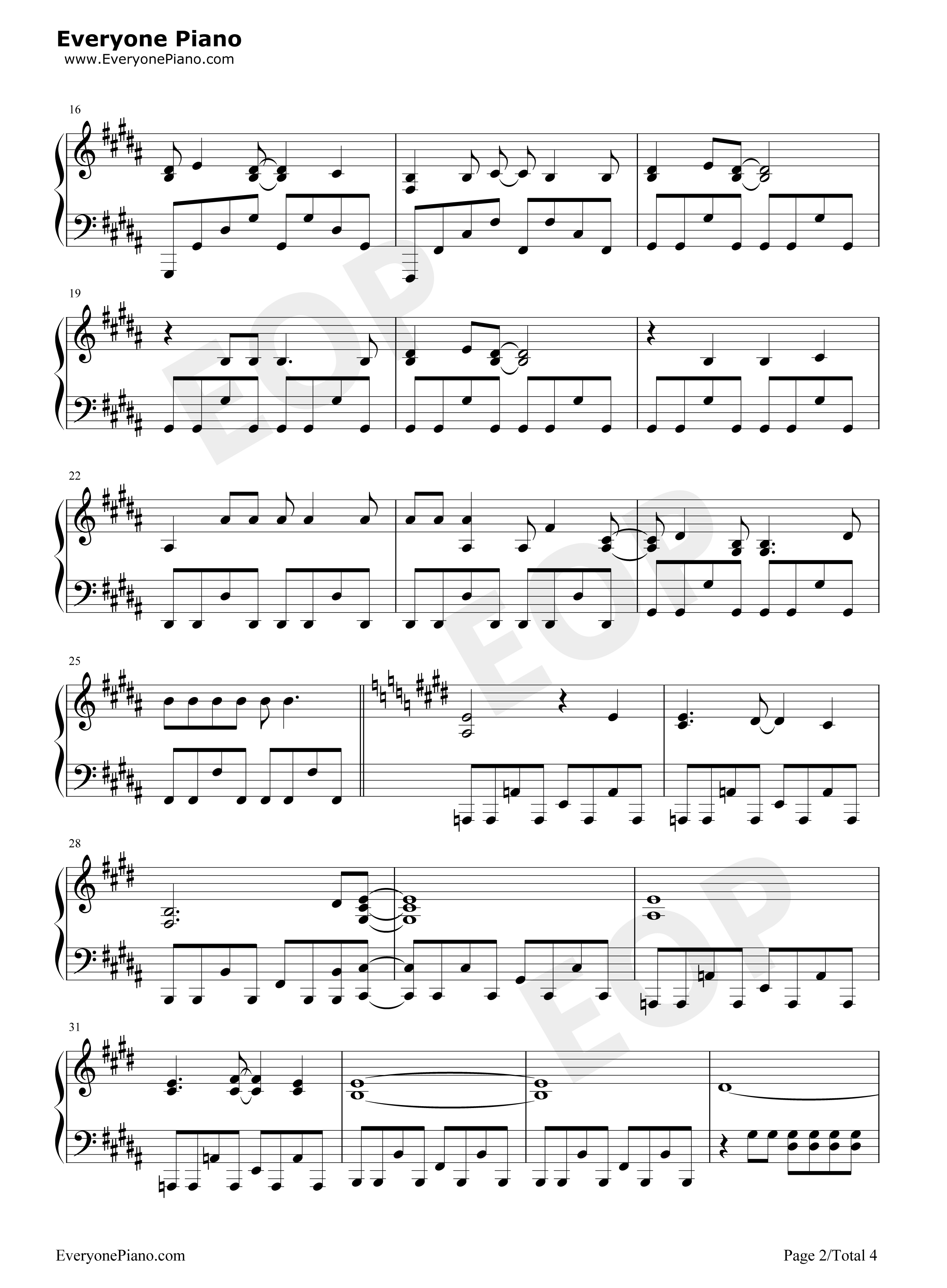 乱舞のメロディ钢琴谱-SID2