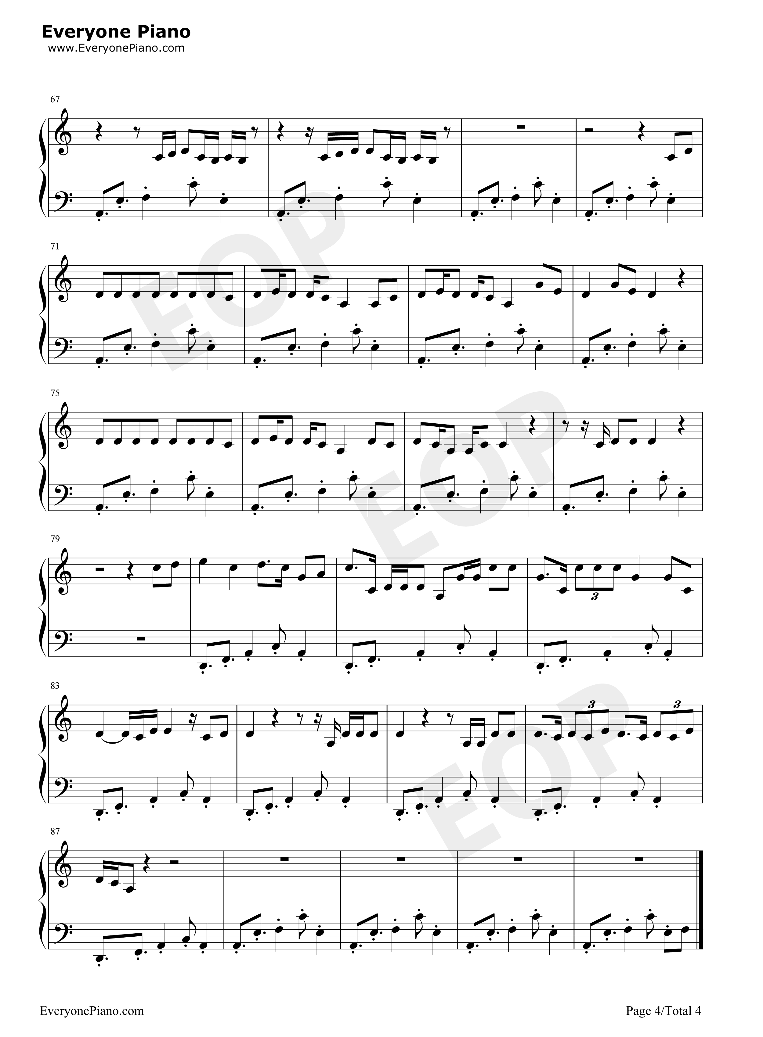 Almost Love钢琴谱-Sabrina Carpenter4