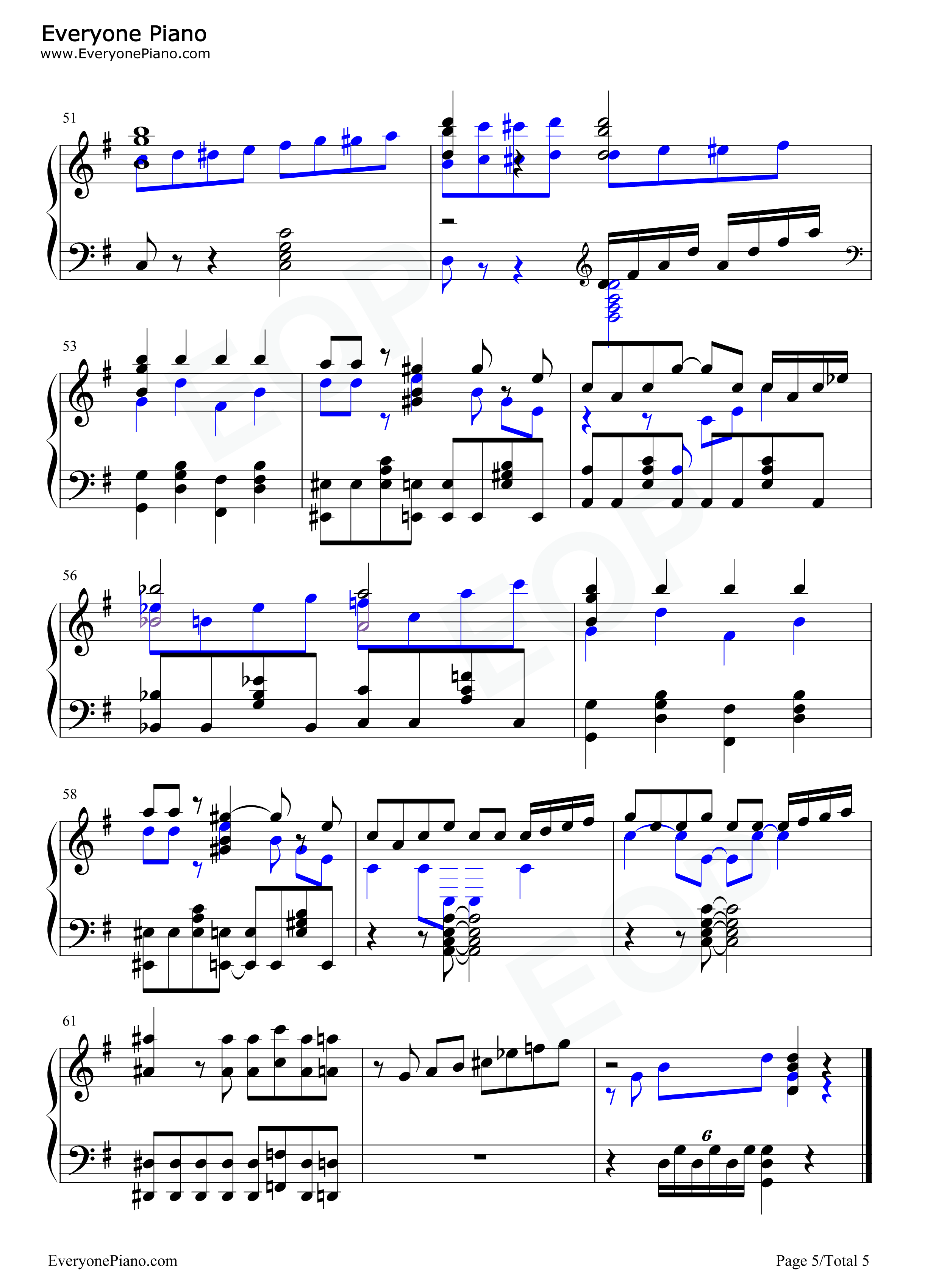 ファールプレーにくらり钢琴谱-分岛花音5