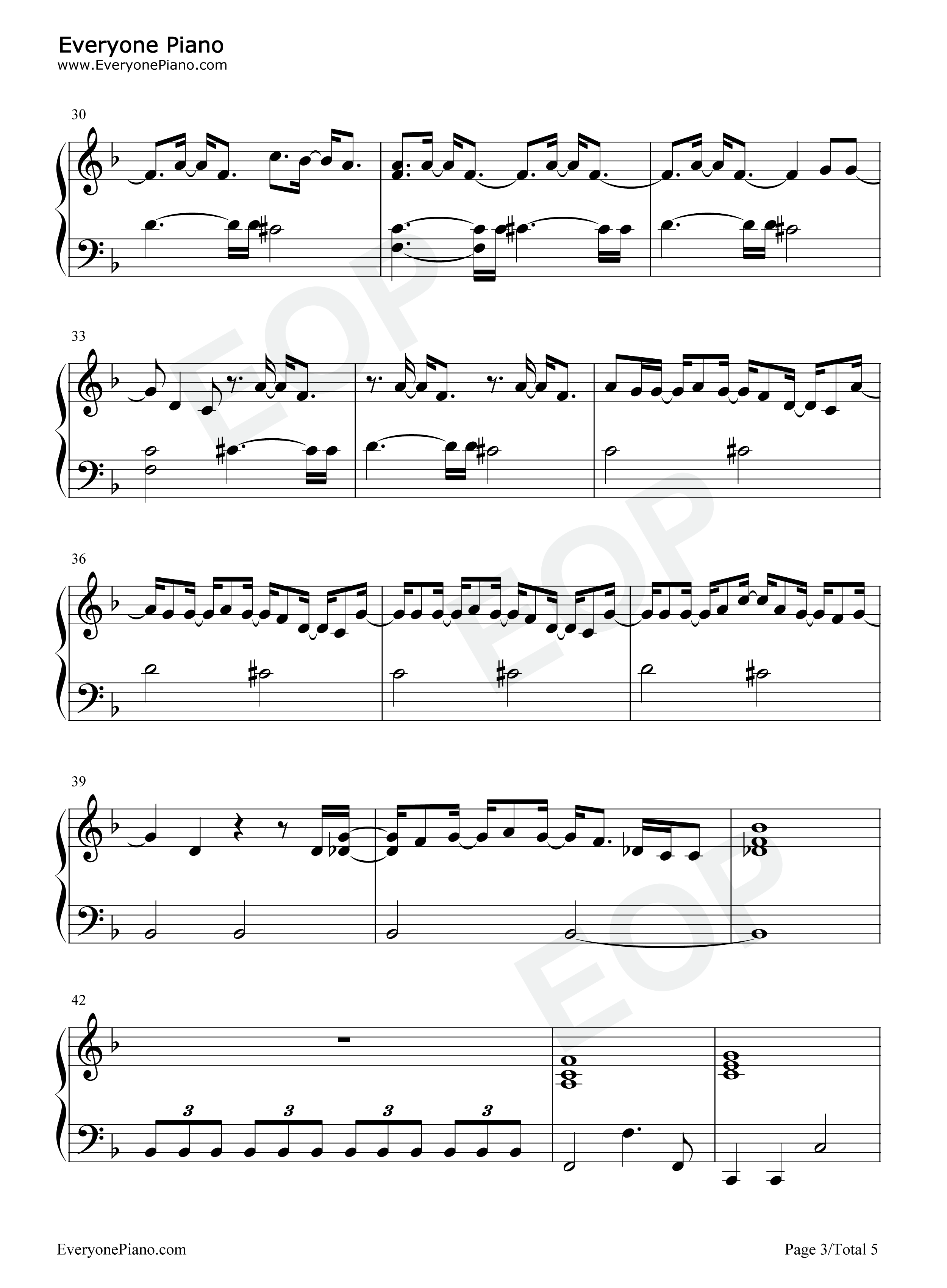 Song for No One钢琴谱-Shawn Mendes3