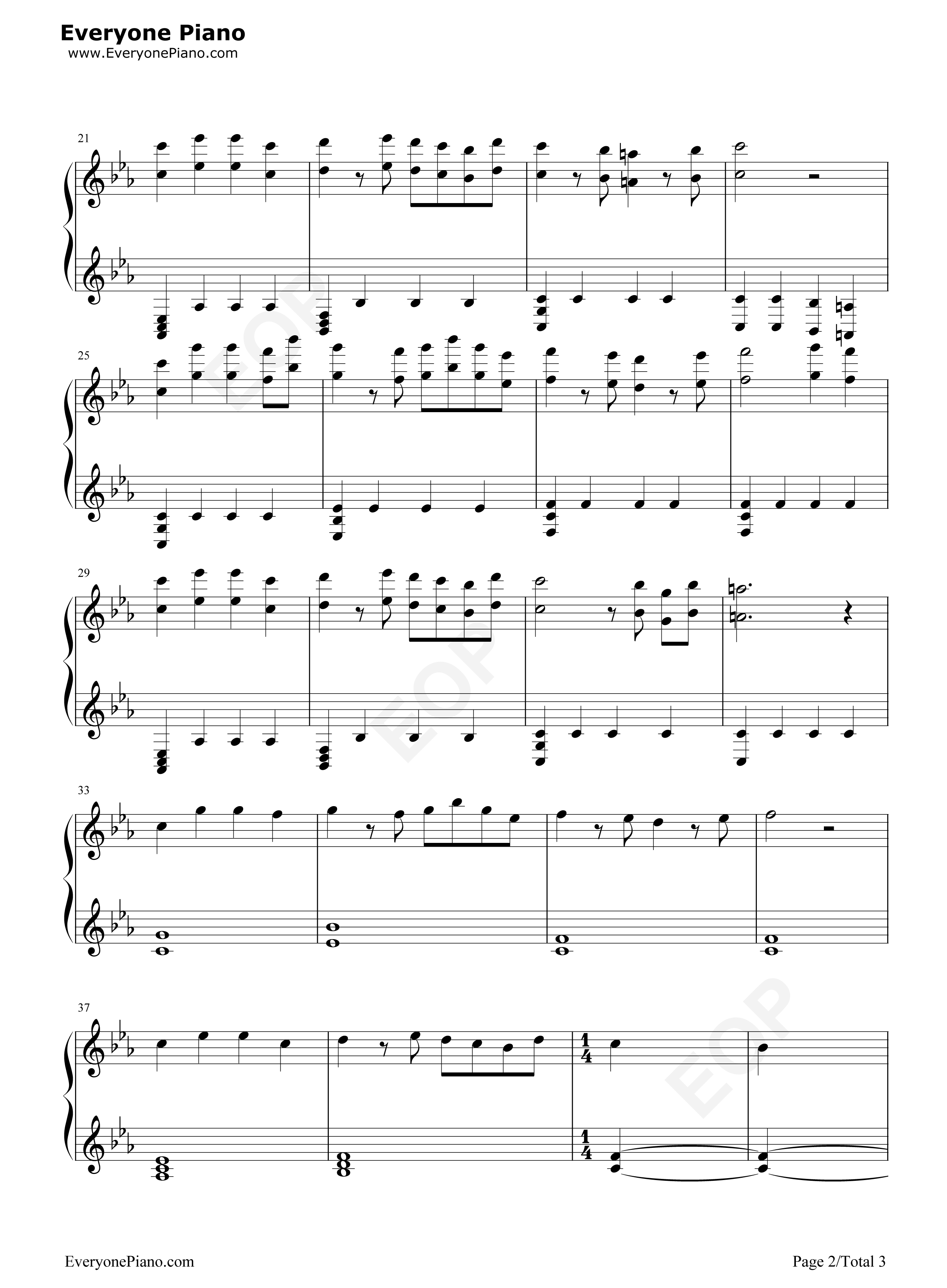 The Piano改编版钢琴谱-猎豹移动公司2