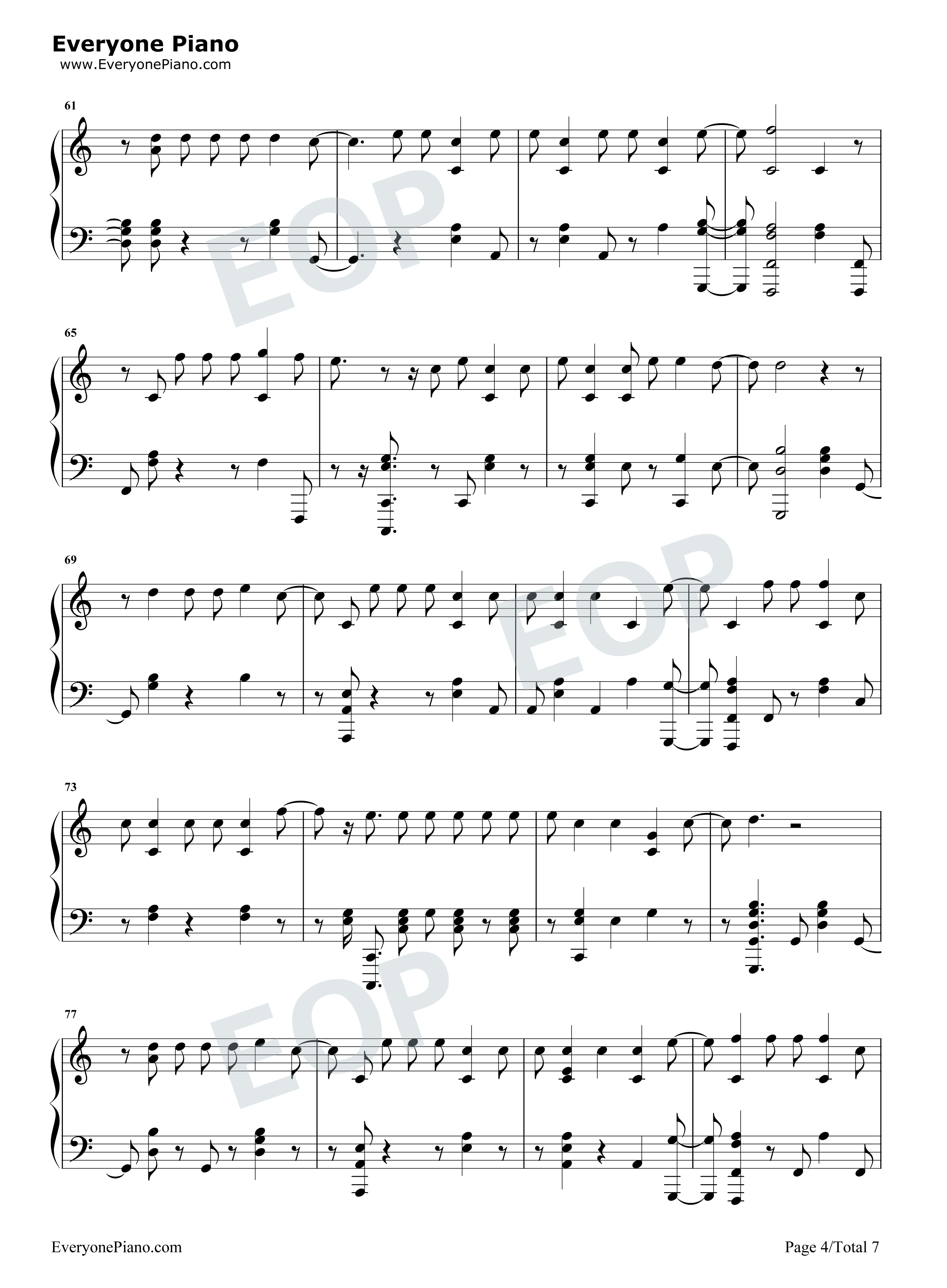 Échame La Culpa钢琴谱-Luis Fonsi Demi Lovato4