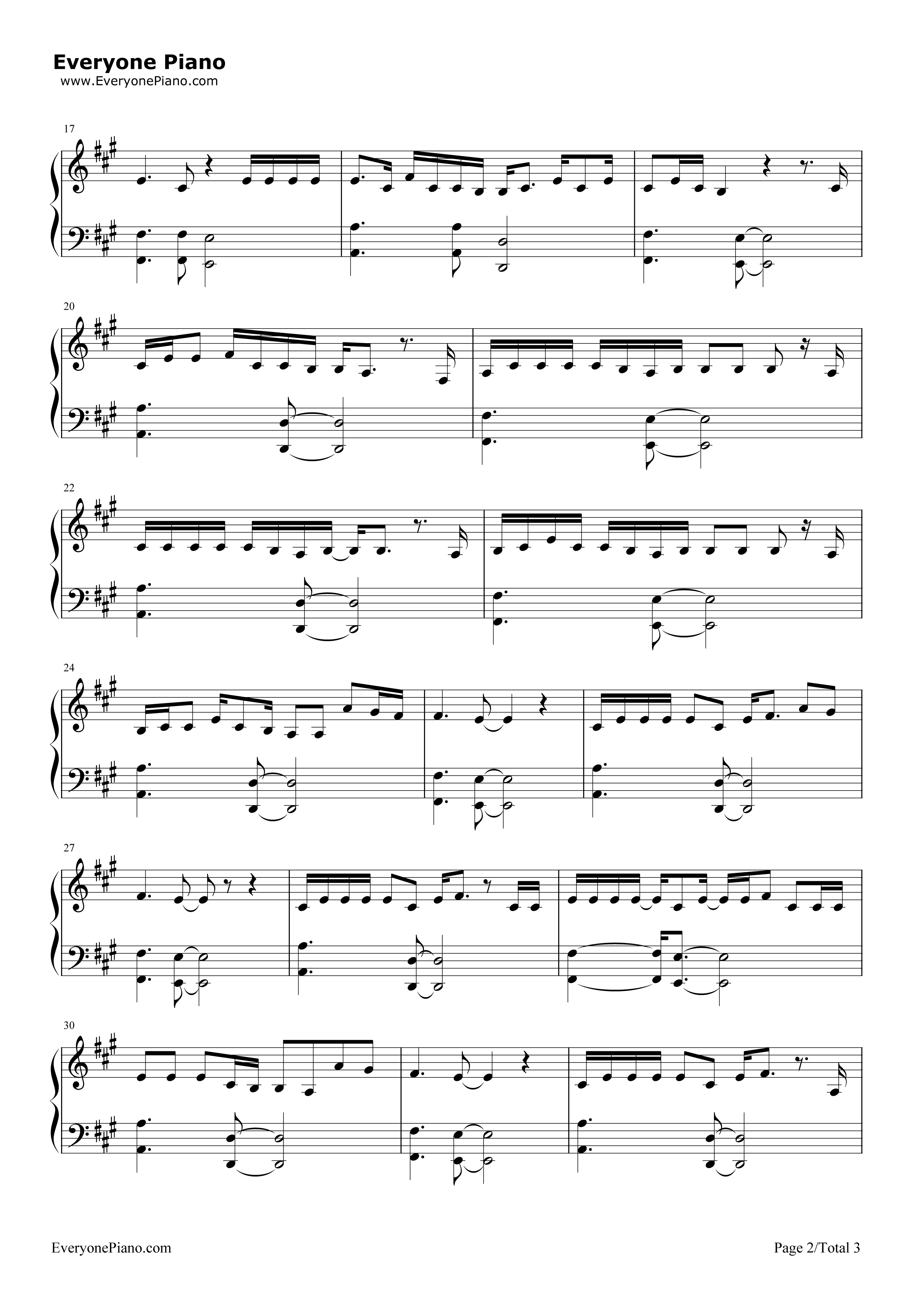Heavy钢琴谱-Linkin Park Kiiara2