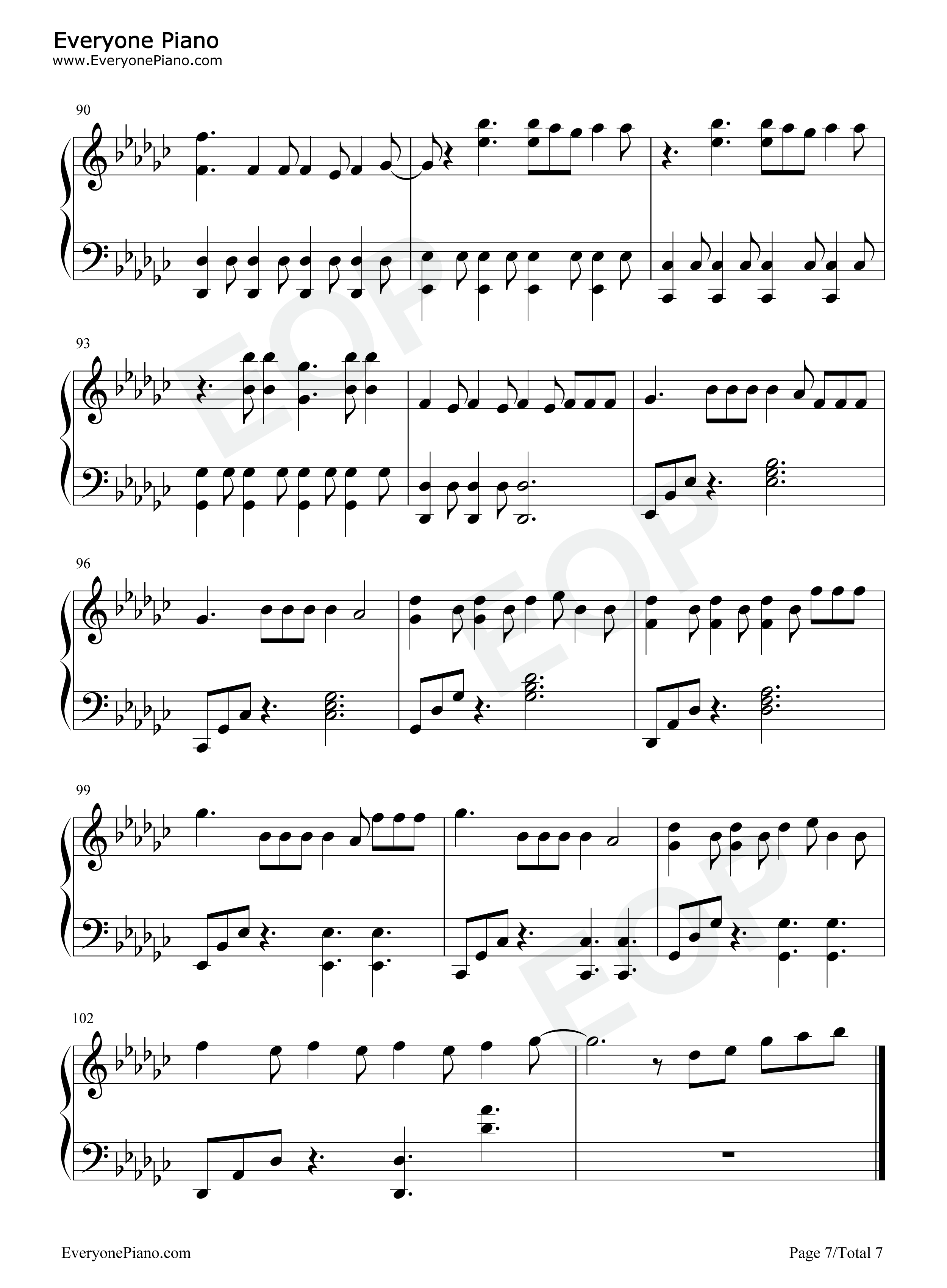 9 and Three Quarters Run Away钢琴谱-TXT7