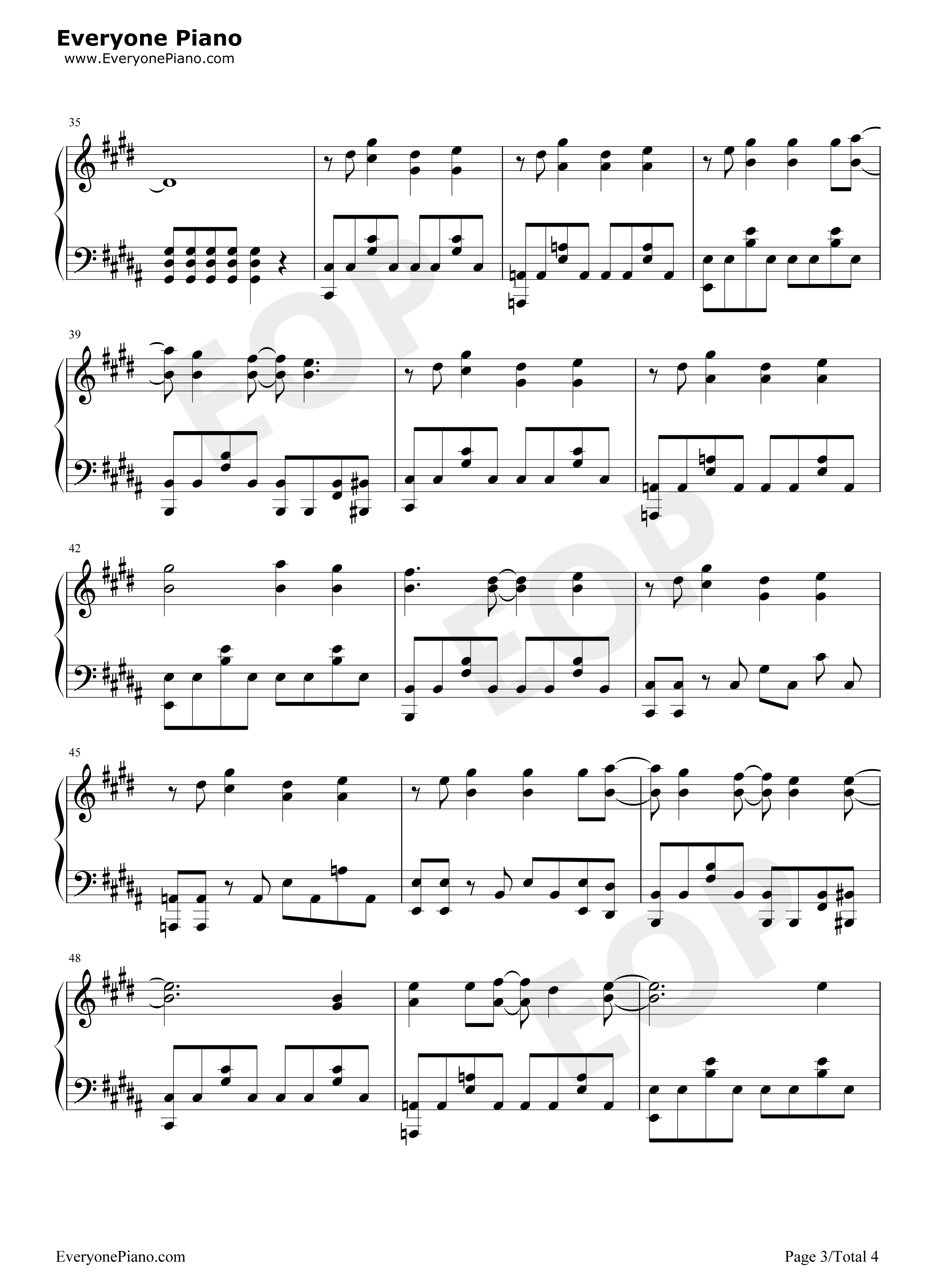 乱舞のメロディ钢琴谱-SID3