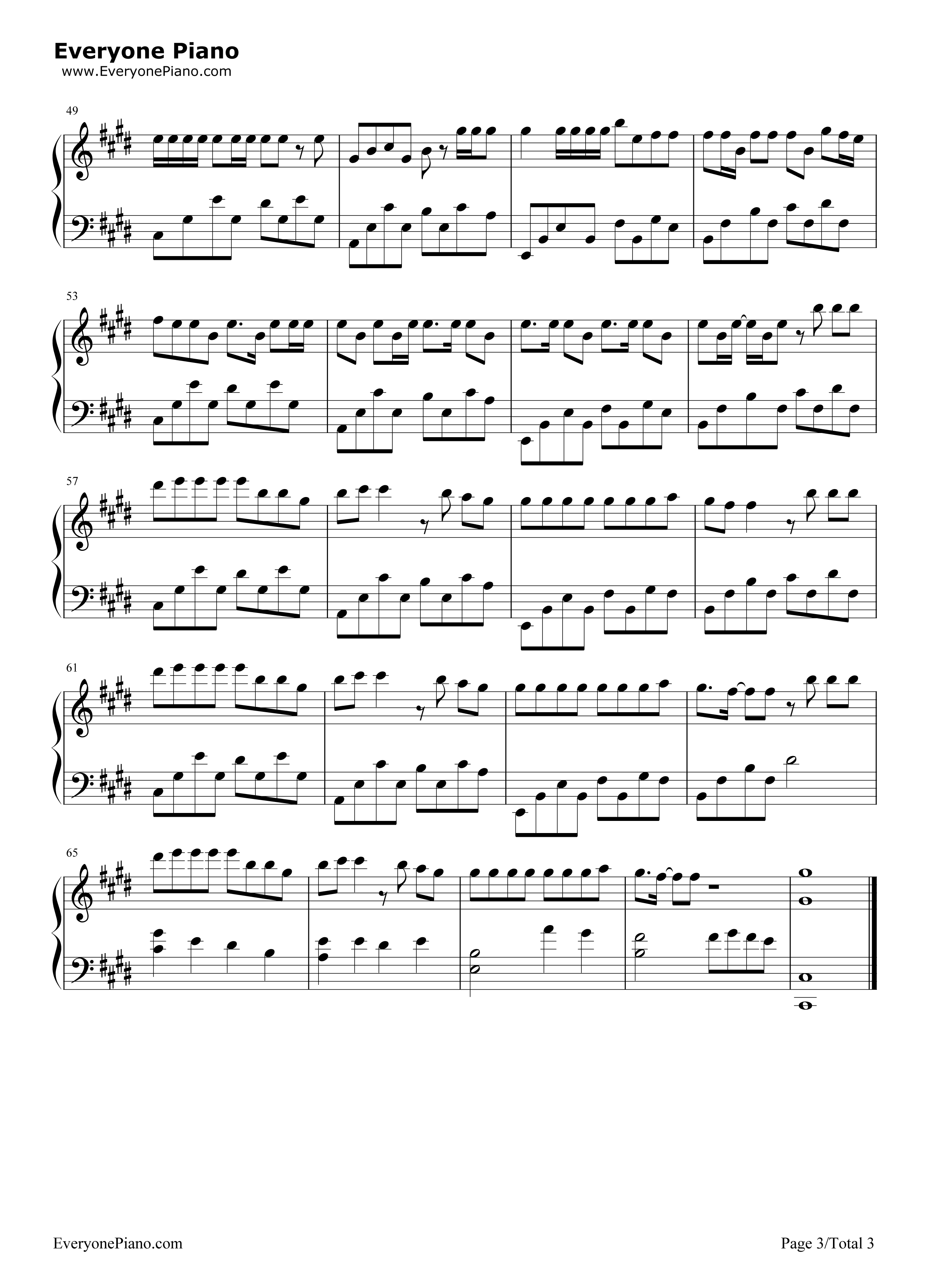 BINGBIAN病变钢琴谱-cubi Aydo3